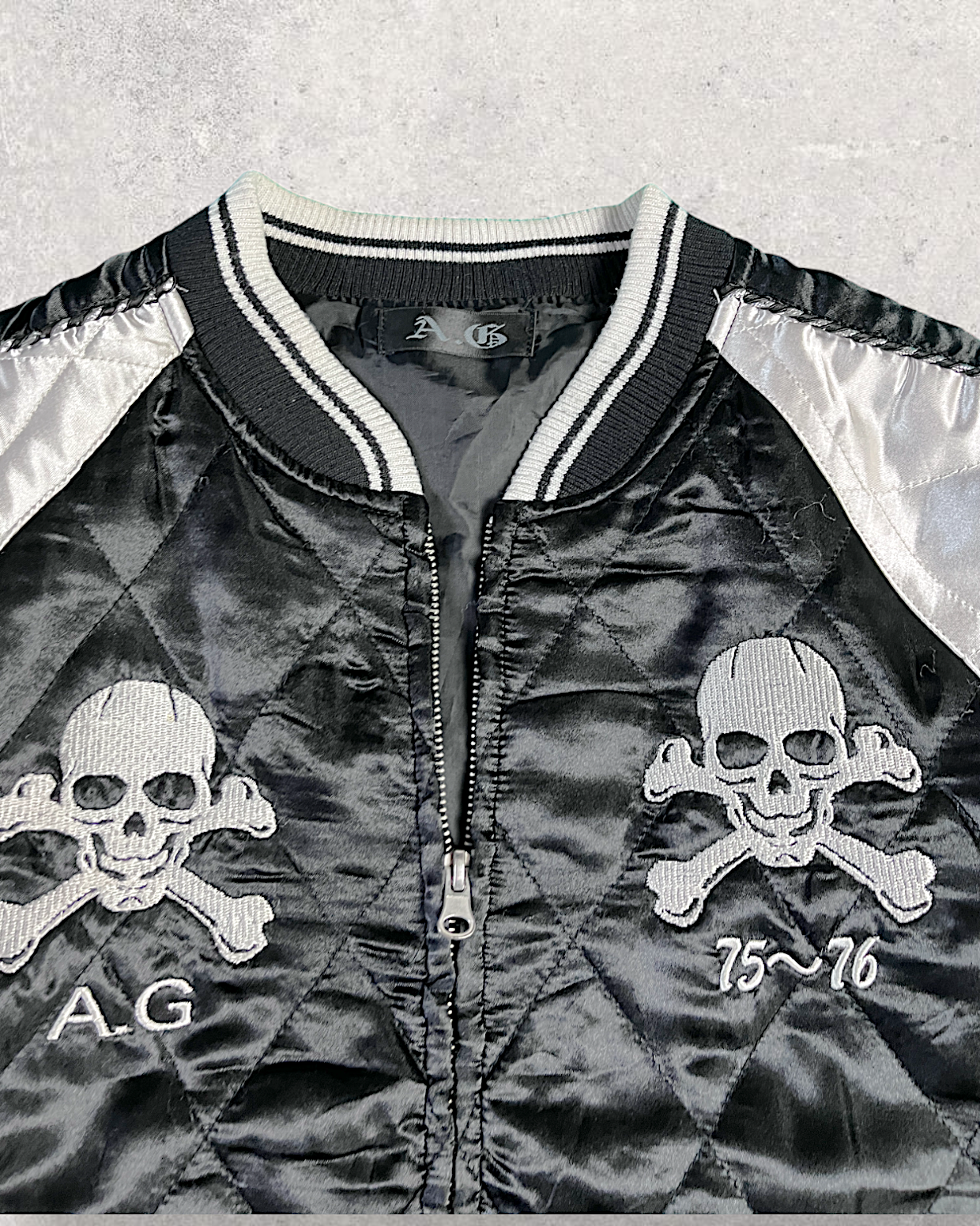 [S] Cute Skull design rock and roll | Vintage sukajan