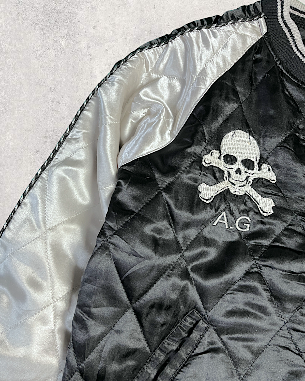 [S] Cute Skull design rock and roll | Vintage sukajan