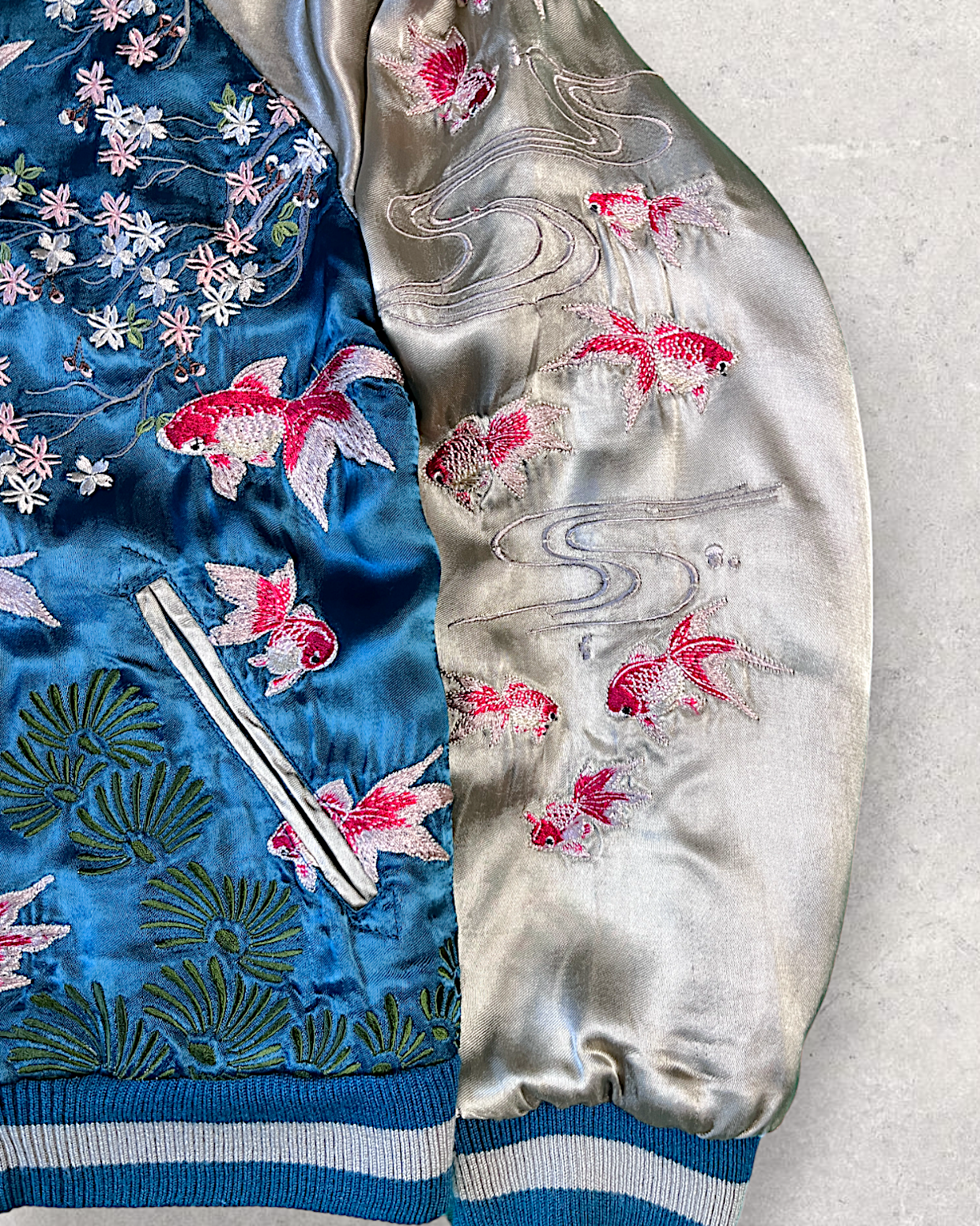[S] Hana Tabi Gakudan Goldfish Reversible jacket | Vintage jacket