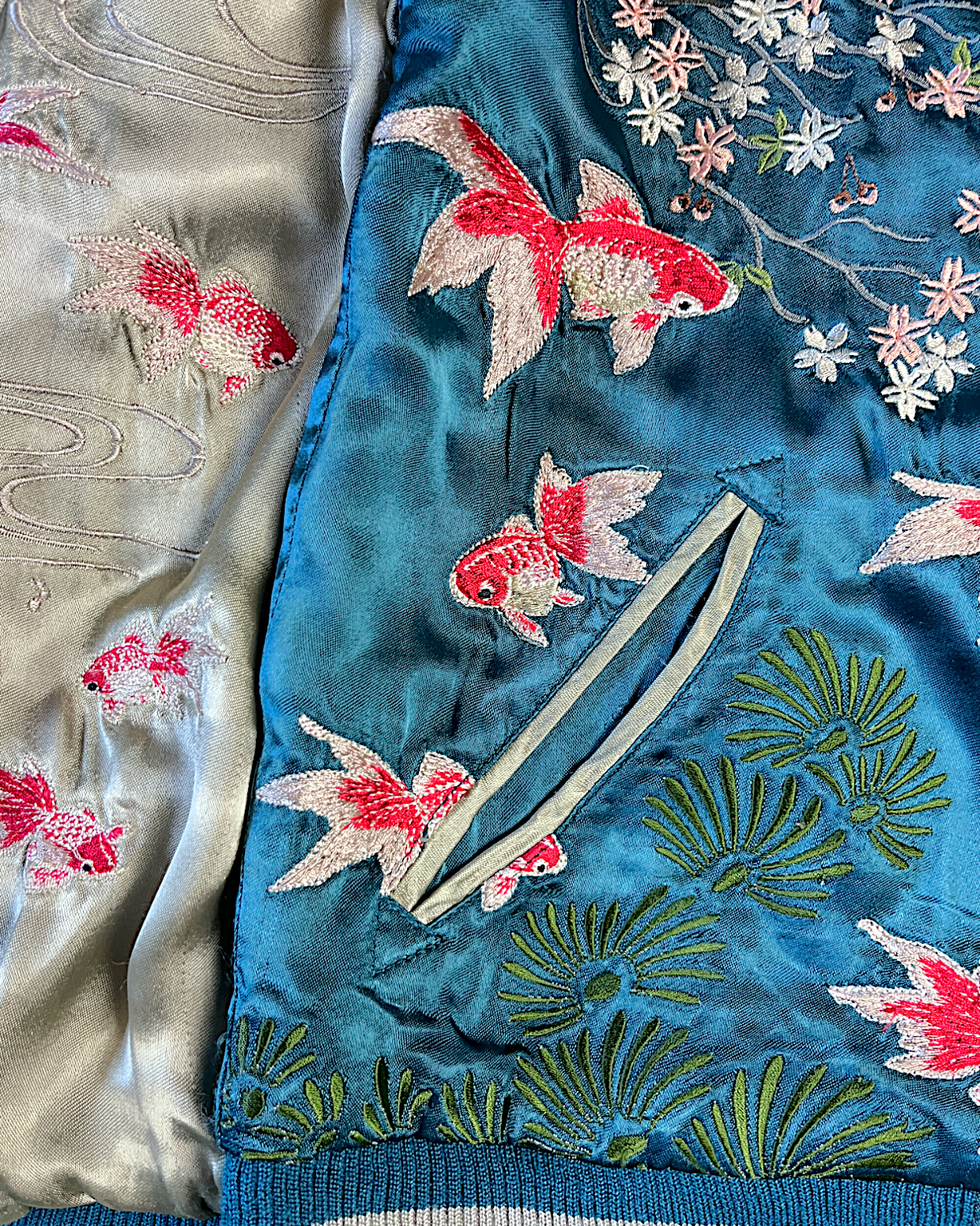 [S] Hana Tabi Gakudan Goldfish Reversible jacket | Vintage jacket