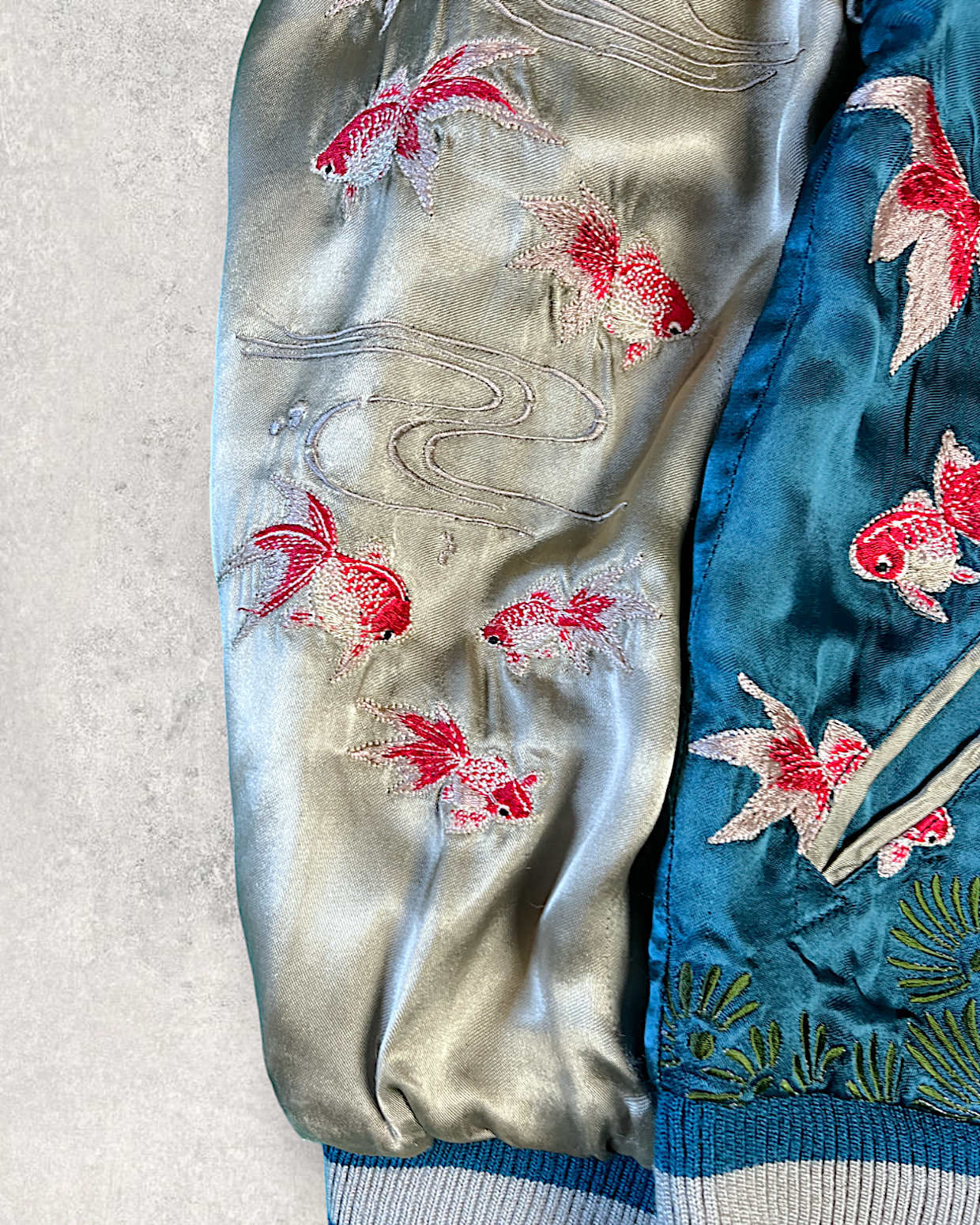 [S] Hana Tabi Gakudan Goldfish Reversible jacket | Vintage jacket