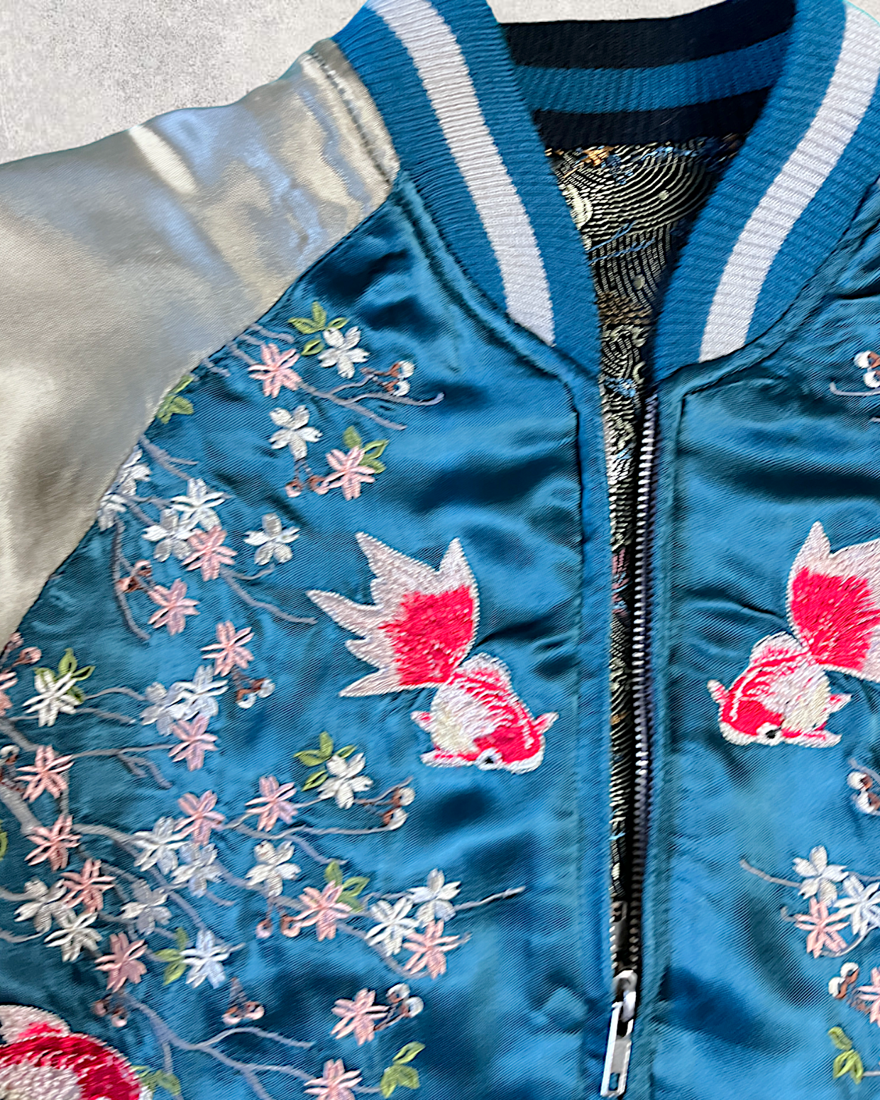 [S] Hana Tabi Gakudan Goldfish Reversible jacket | Vintage jacket