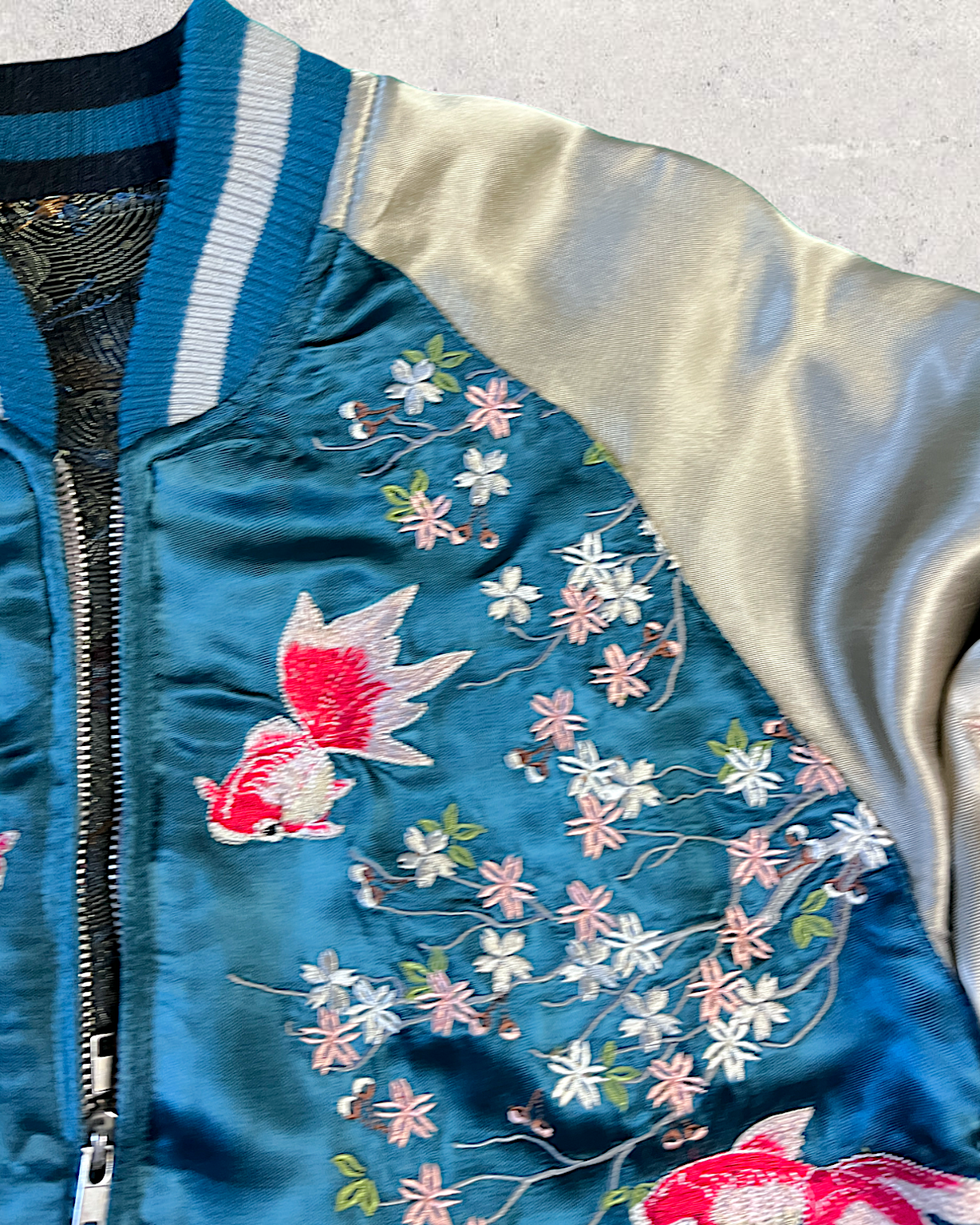 [S] Hana Tabi Gakudan Goldfish Reversible jacket | Vintage jacket