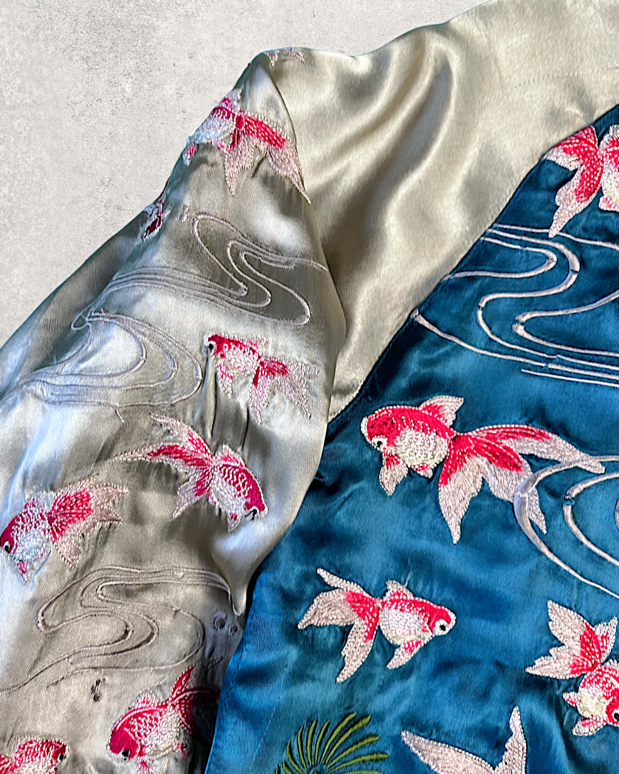 [S] Hana Tabi Gakudan Goldfish Reversible jacket | Vintage jacket