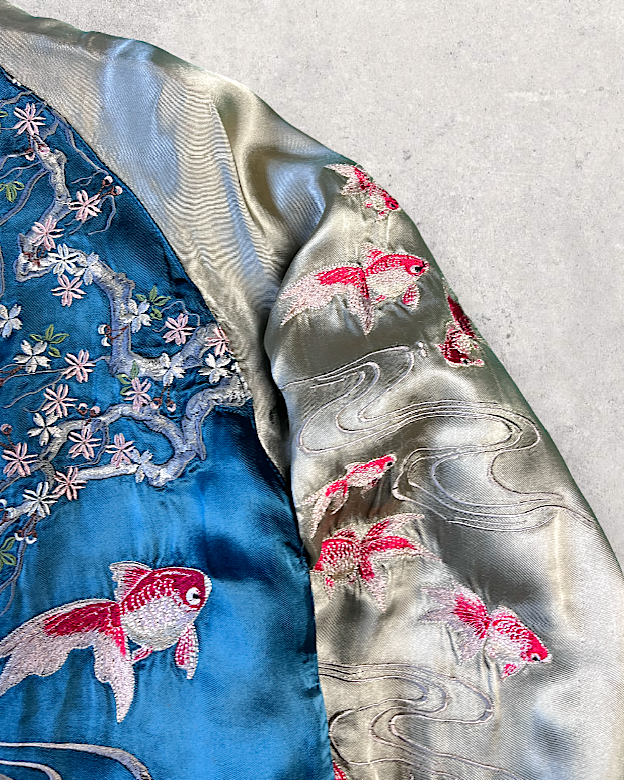 [S] Hana Tabi Gakudan Goldfish Reversible jacket | Vintage jacket