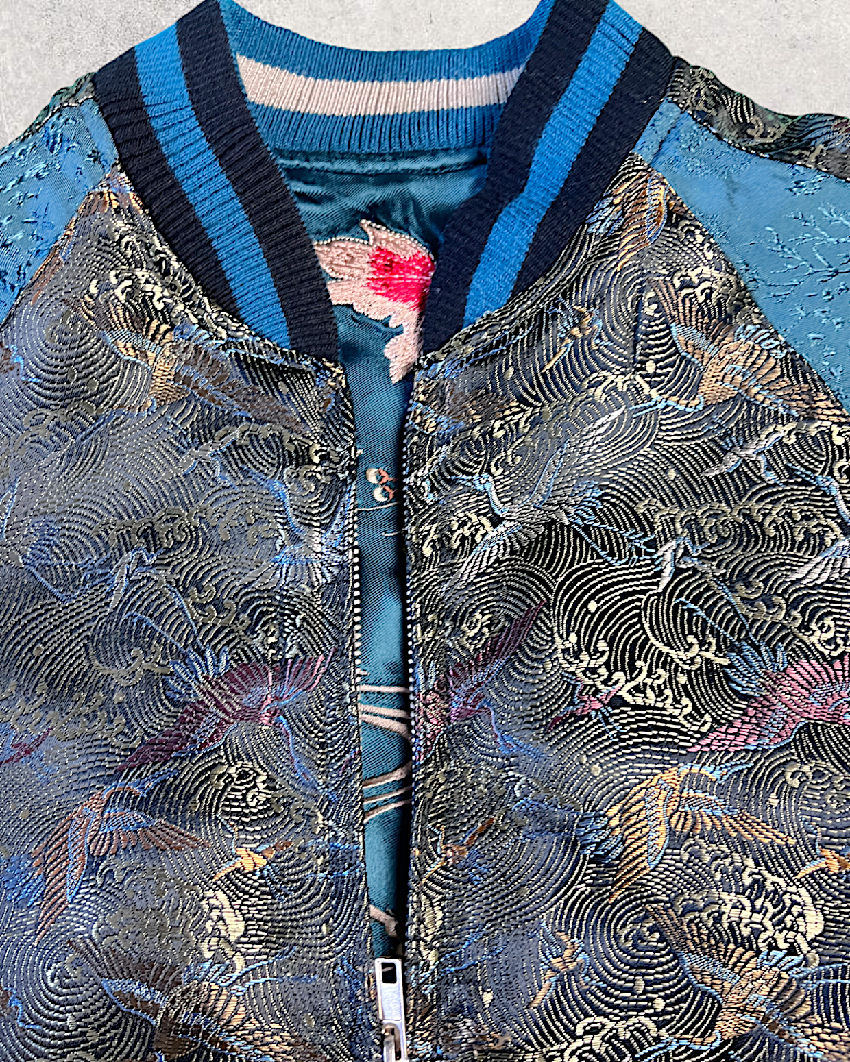 [S] Hana Tabi Gakudan Goldfish Reversible jacket | Vintage jacket