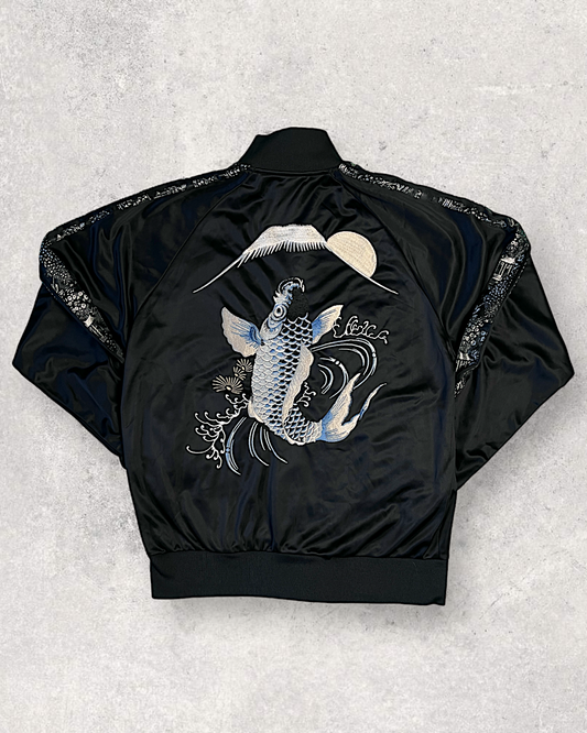 [L] Embroidery NOBORI KOI  Track jacket | vintage