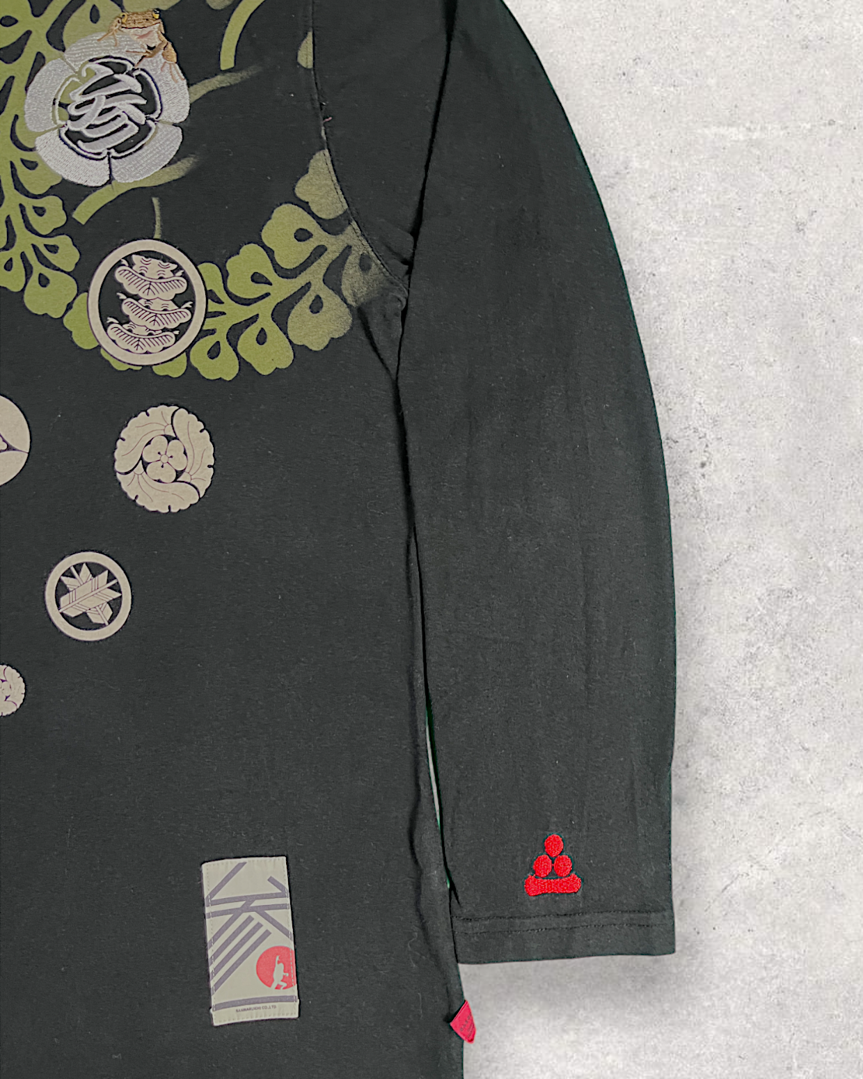 [XL]Beautiful Sanmaruichi long sleeve T-shirt XL Sanmaruichi embroidery | vintage