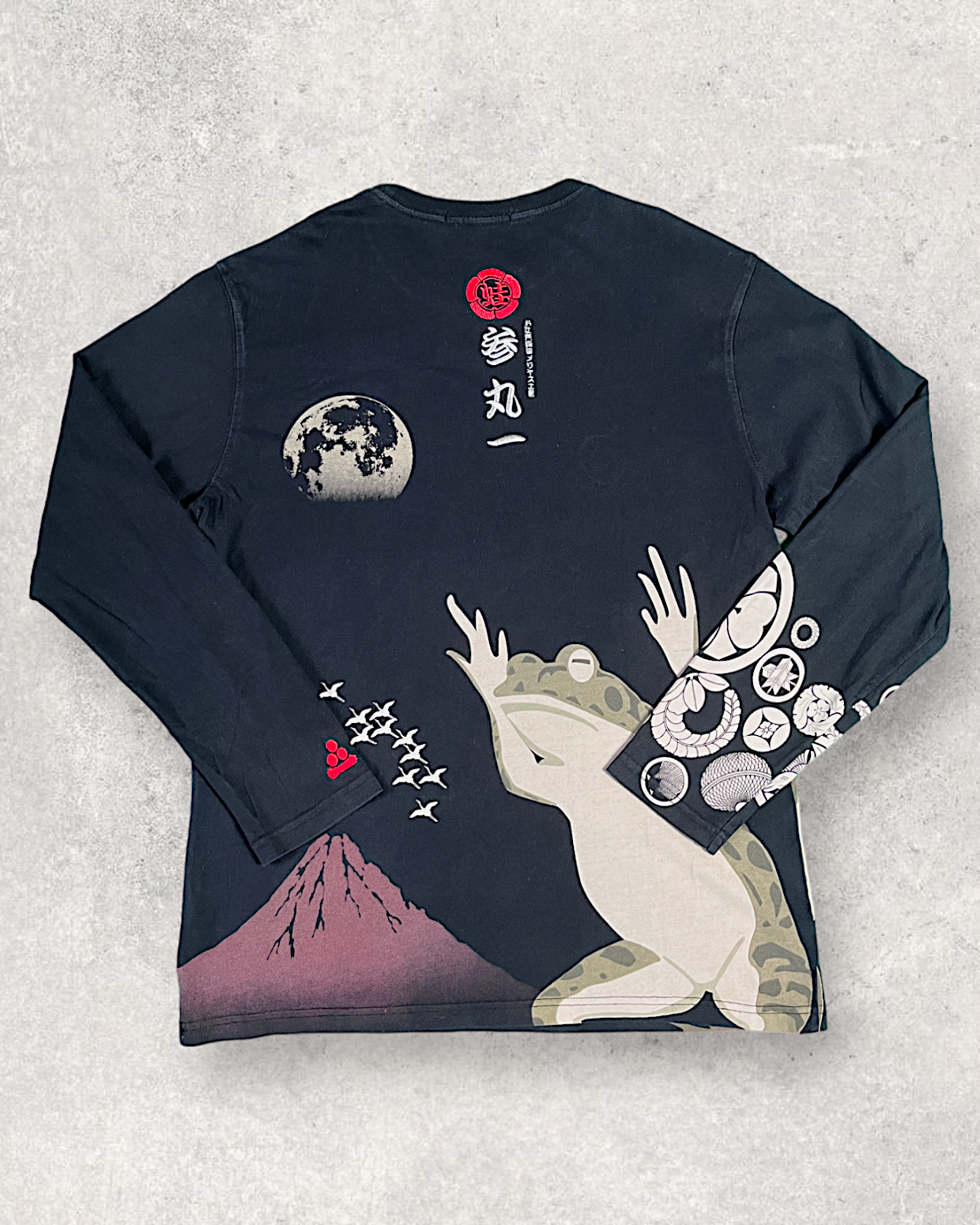 [XL]Beautiful Sanmaruichi long sleeve T-shirt XL Sanmaruichi embroidery | vintage