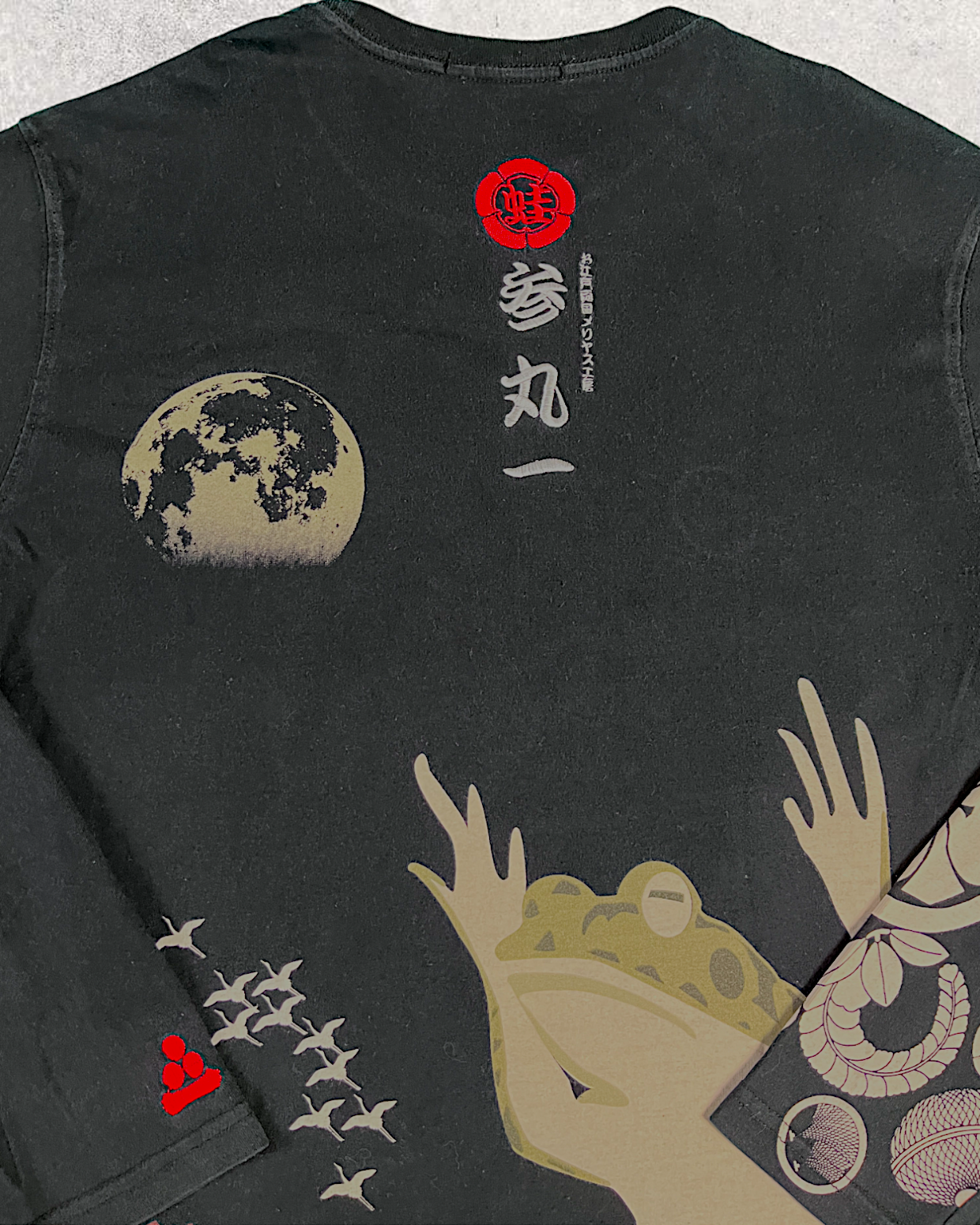 [XL]Beautiful Sanmaruichi long sleeve T-shirt XL Sanmaruichi embroidery | vintage