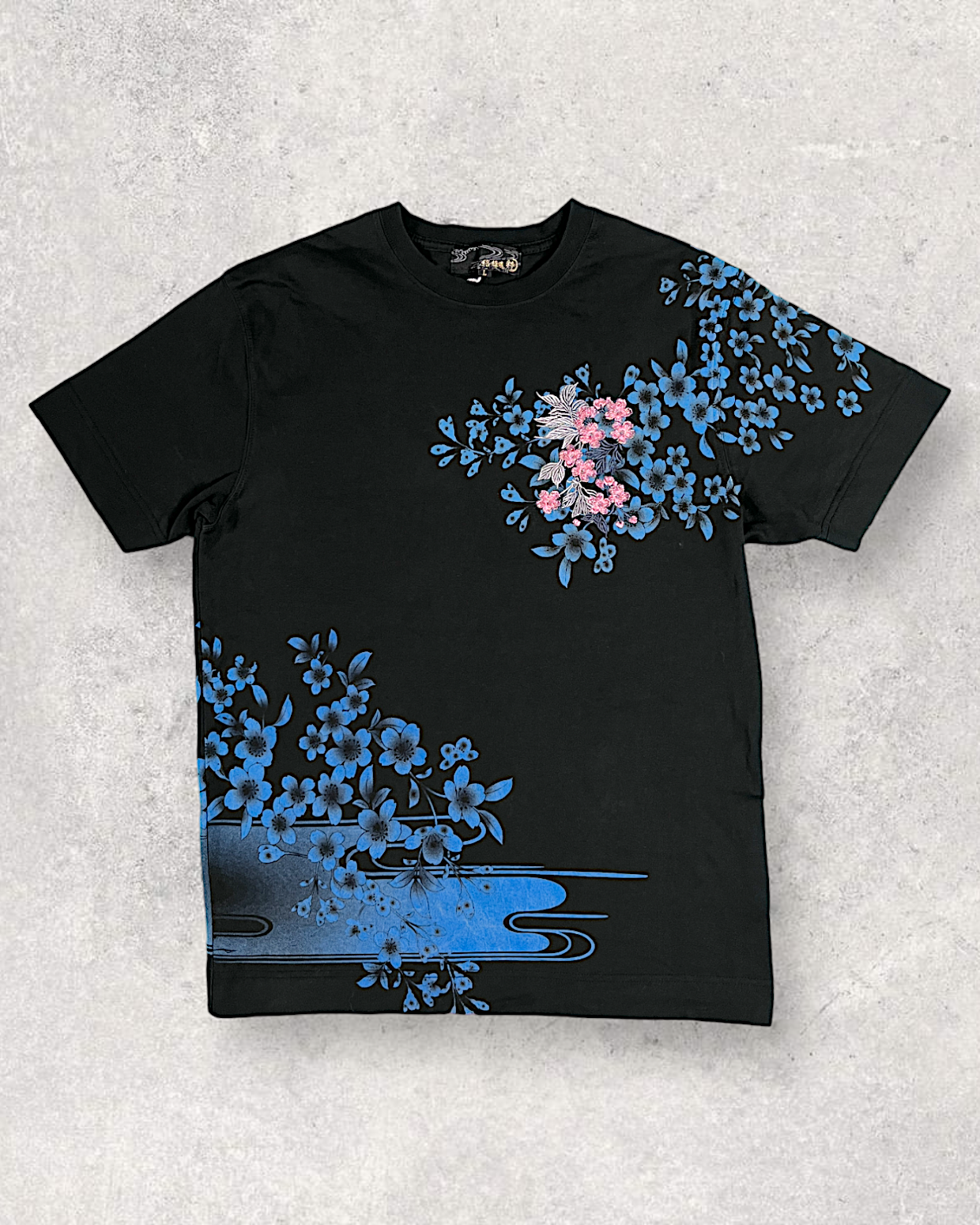 [L] Rare Large Koi embroidery T-shirt | vintage