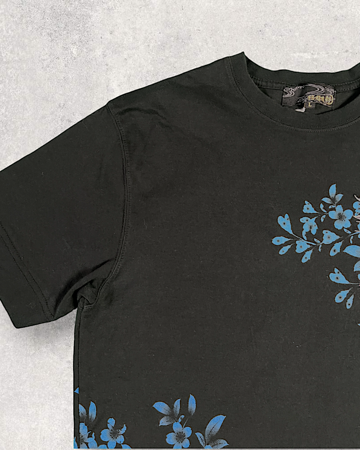 [L] Rare Large Koi embroidery T-shirt | vintage