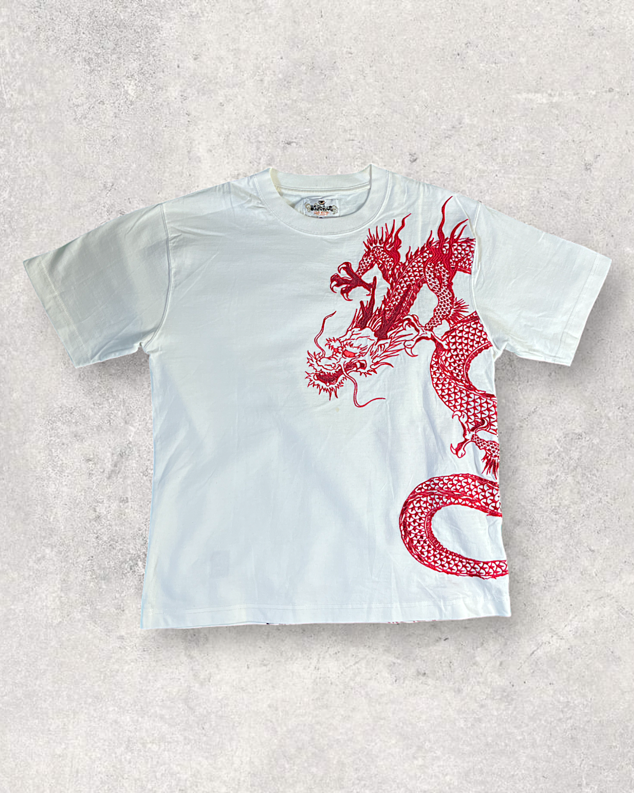 [L] Karakuri Tamashii dragon embroidery top and bottom shirt shorts L | Vintag