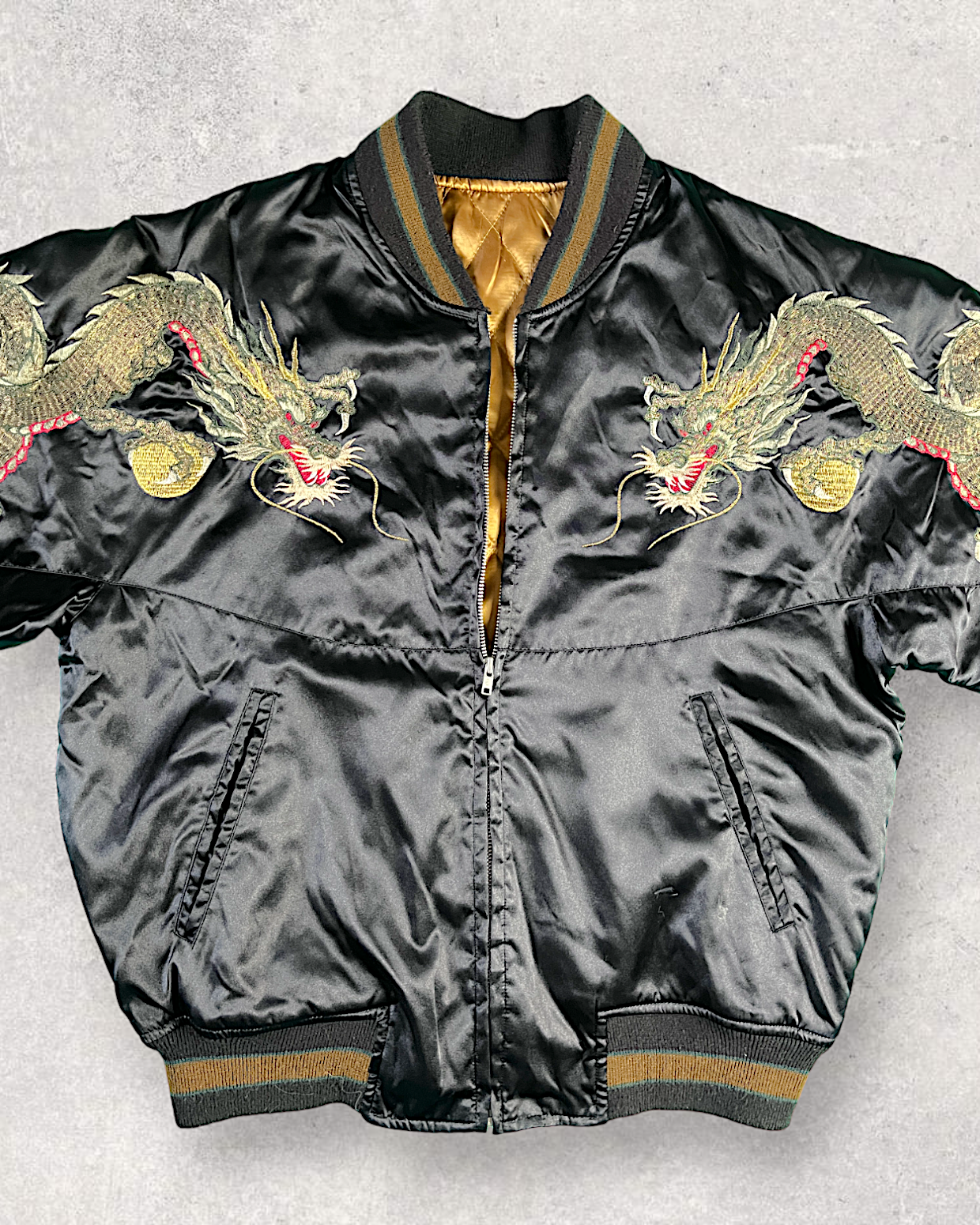 [L] Rare Sukajan double dragon 30 years ago jacket | Vintage jacket
