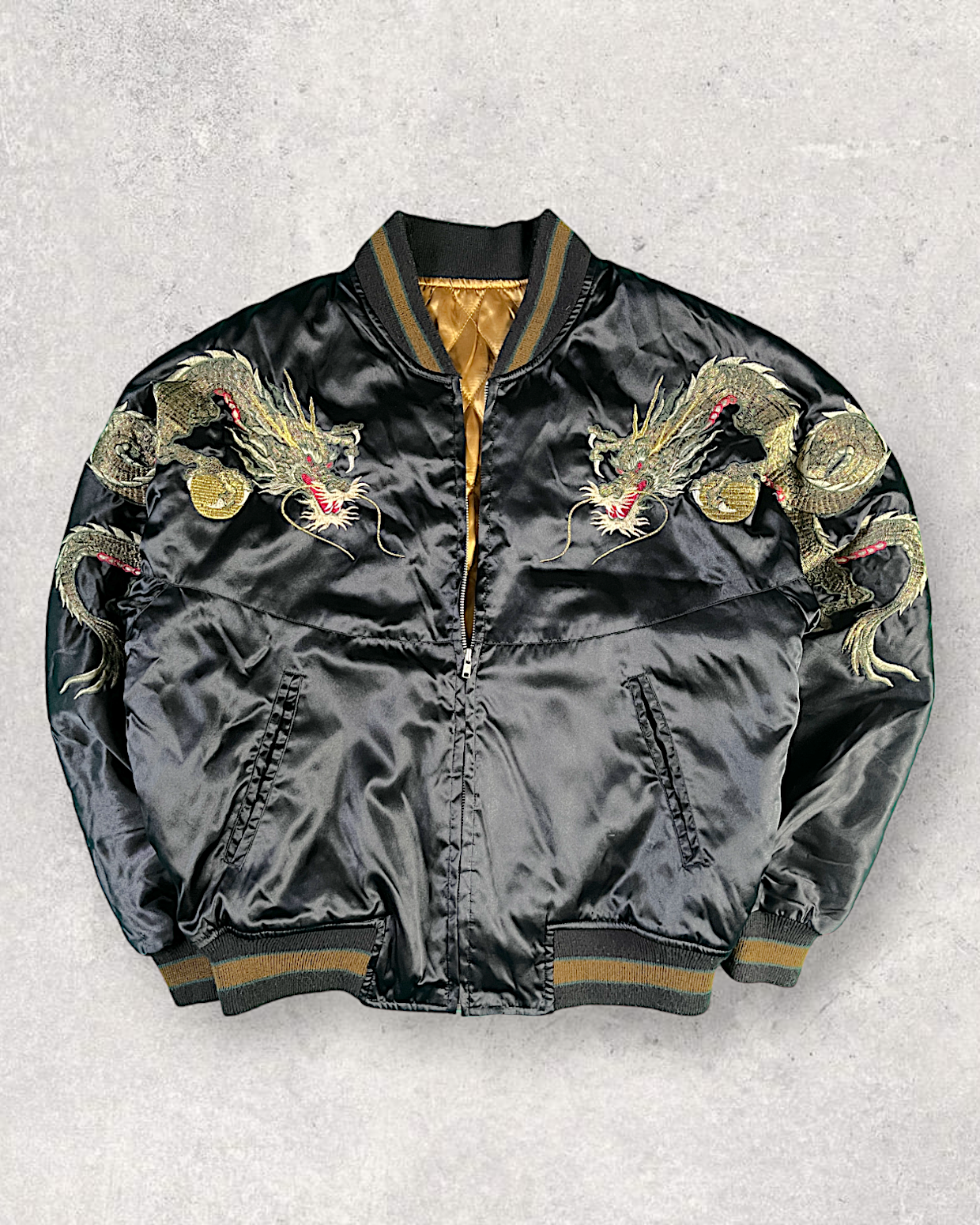 [L] Rare Sukajan double dragon 30 years ago jacket | Vintage jacket
