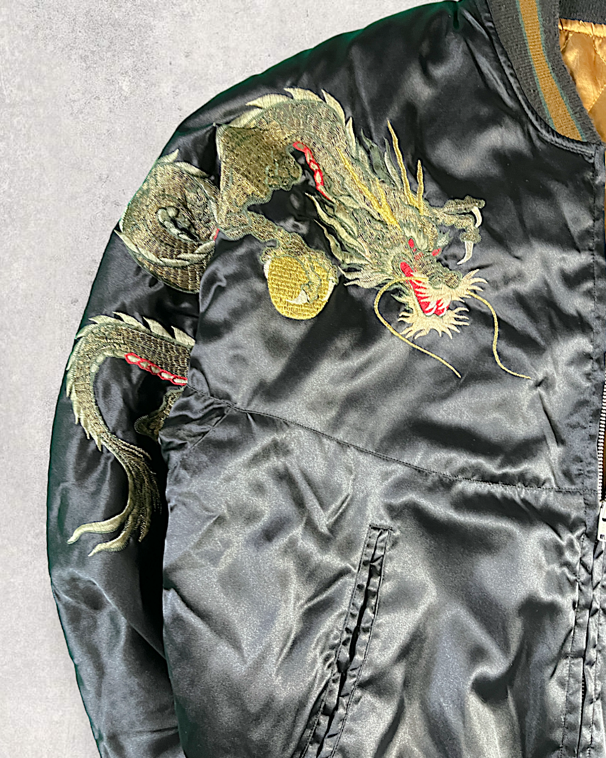 [L] Rare Sukajan double dragon 30 years ago jacket | Vintage jacket