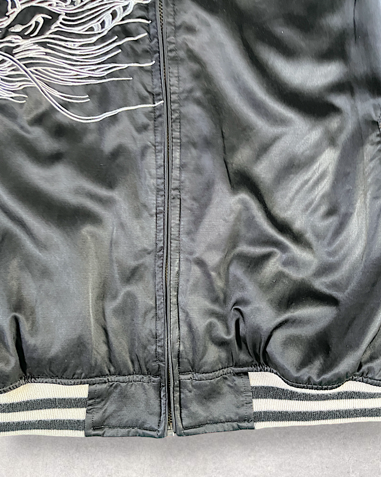 [XL] Dragon and flower reversible jacket | Vintage jacket