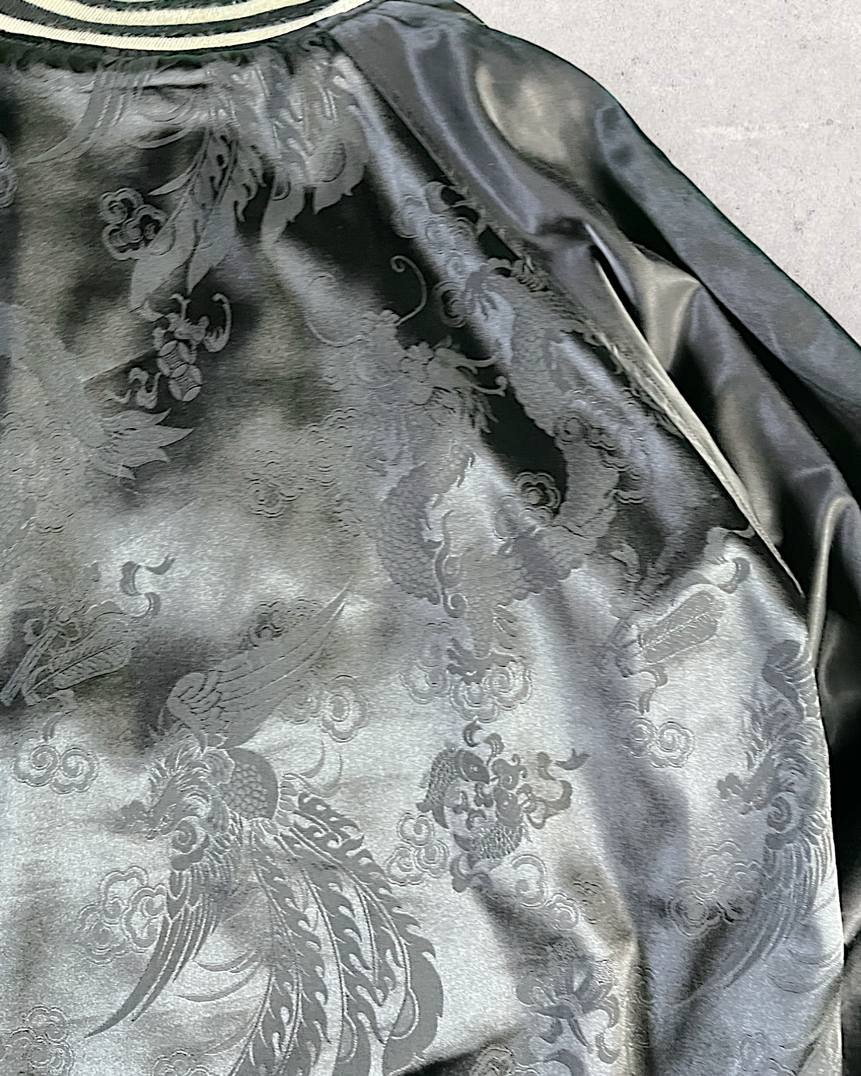 [XL] Dragon and flower reversible jacket | Vintage jacket