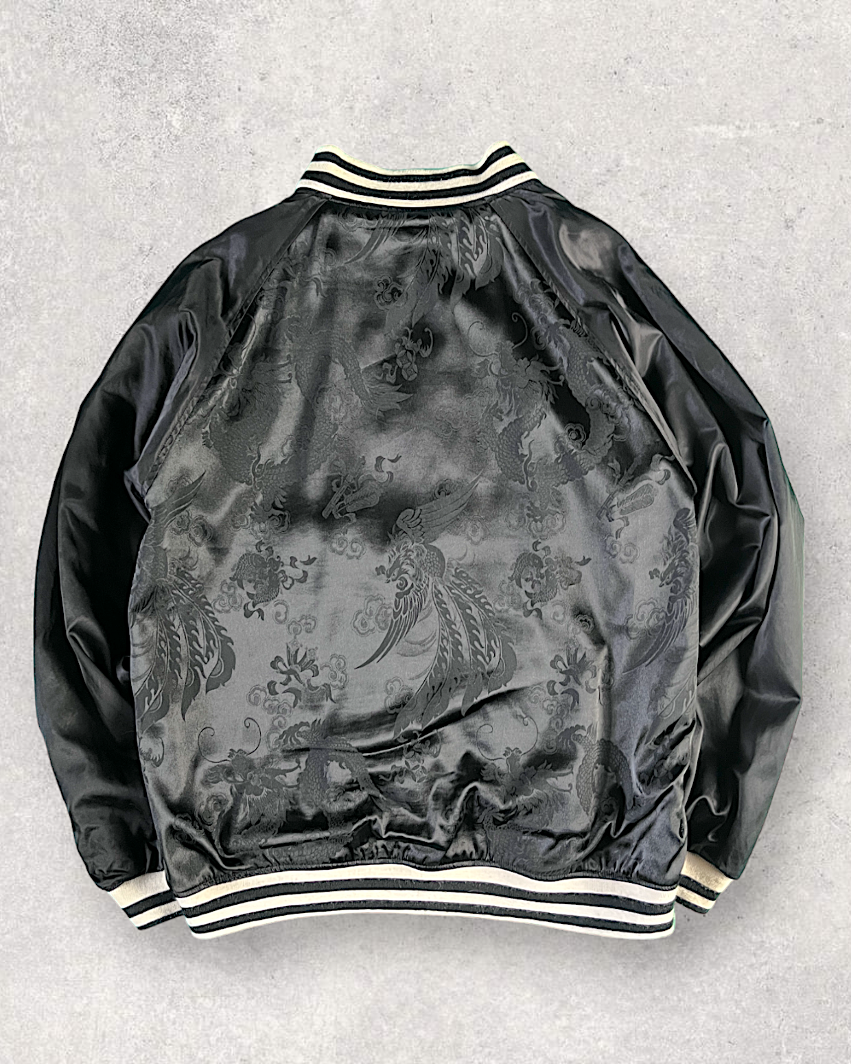 [XL] Dragon and flower reversible jacket | Vintage jacket