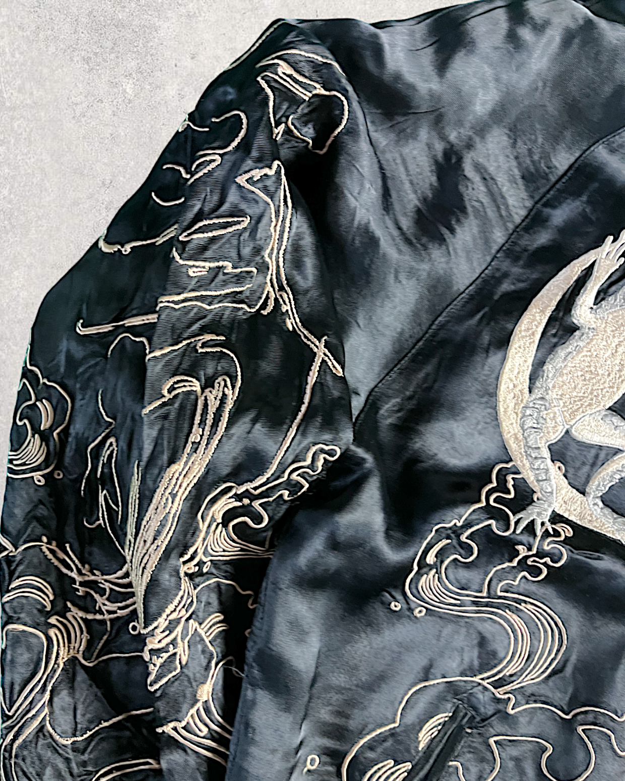 [M] Super Rare sanmaruichi ◆Frog reversible sukajan/M/rayon/BLK | Vintage jacket
