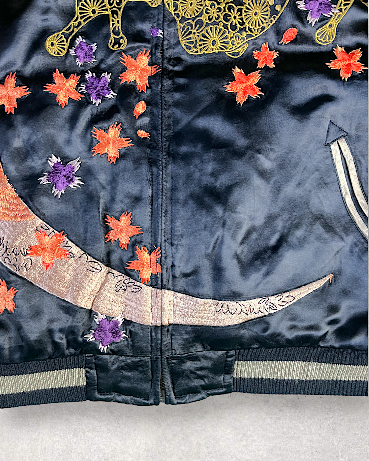 [M] Super Rare sanmaruichi ◆Frog reversible sukajan/M/rayon/BLK | Vintage jacket