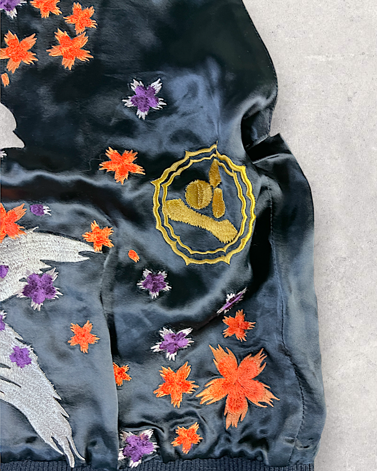 [M] Super Rare sanmaruichi ◆Frog reversible sukajan/M/rayon/BLK | Vintage jacket