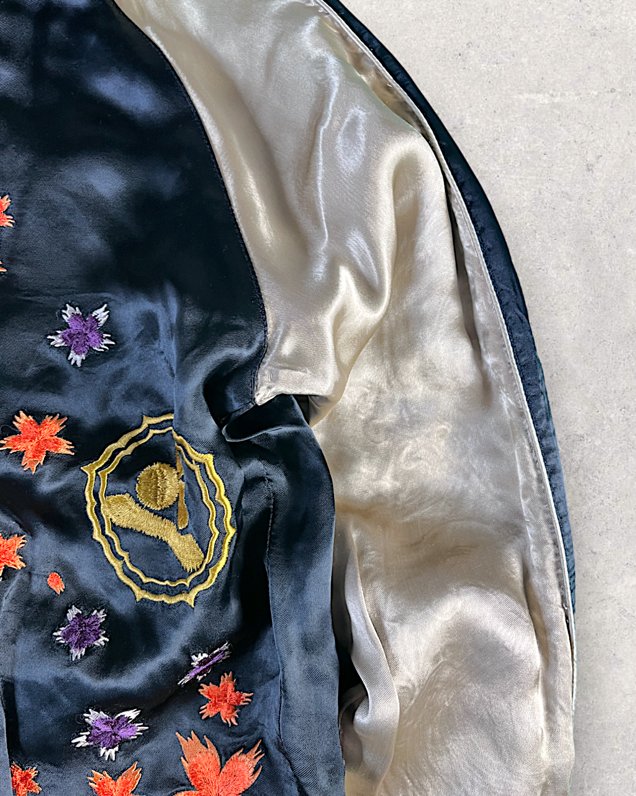[M] Super Rare sanmaruichi ◆Frog reversible sukajan/M/rayon/BLK | Vintage jacket