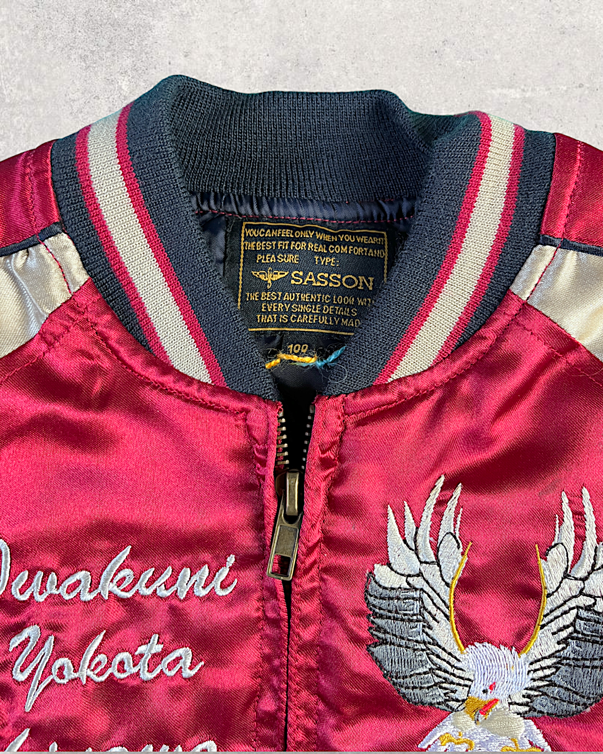 [100] Kids hawk sukajan Sasson| Vintage jacket