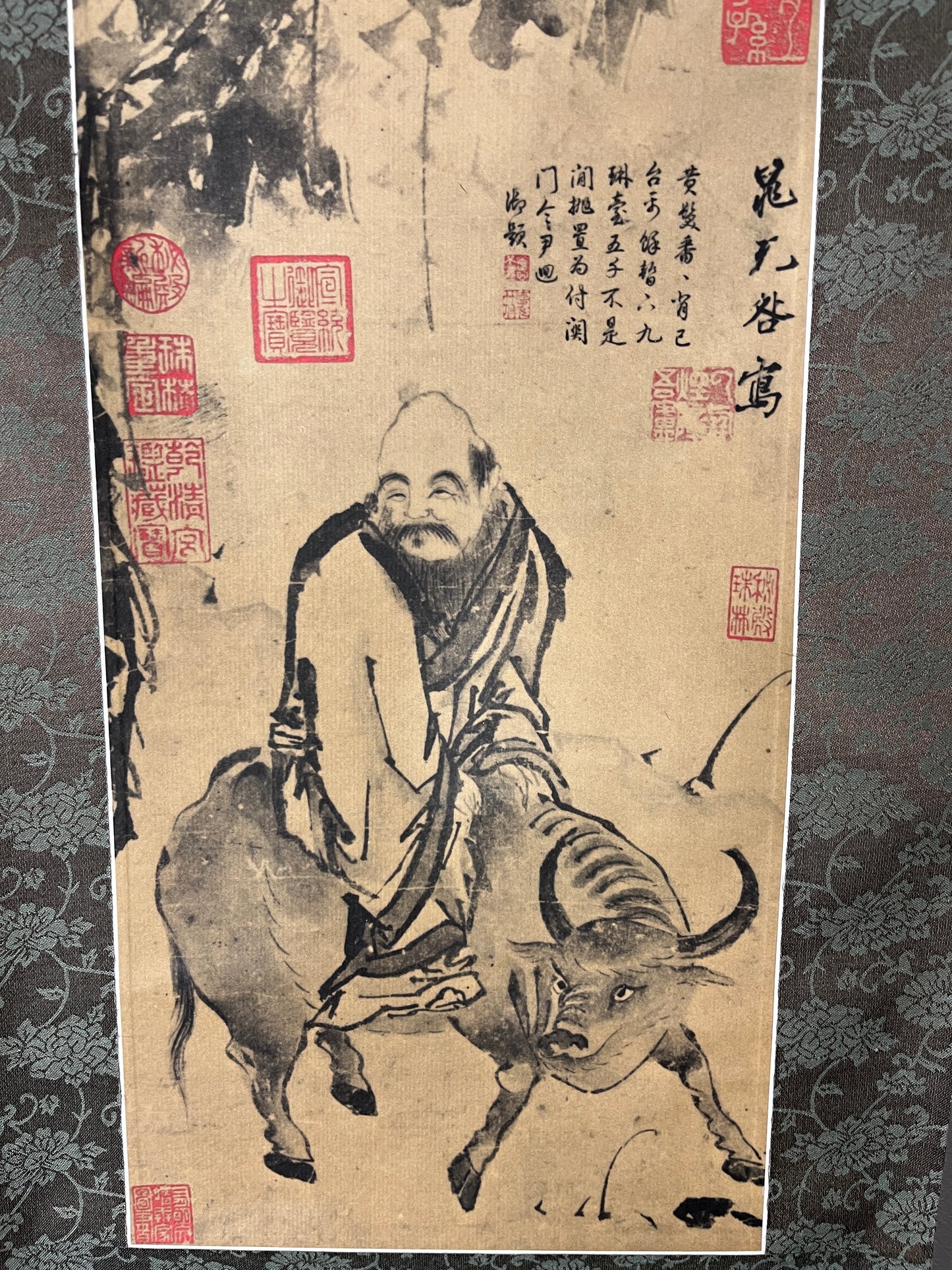 [Reproduction Copy]Laozi Riding an Ox – A Symbol of Wisdom and Tranquility