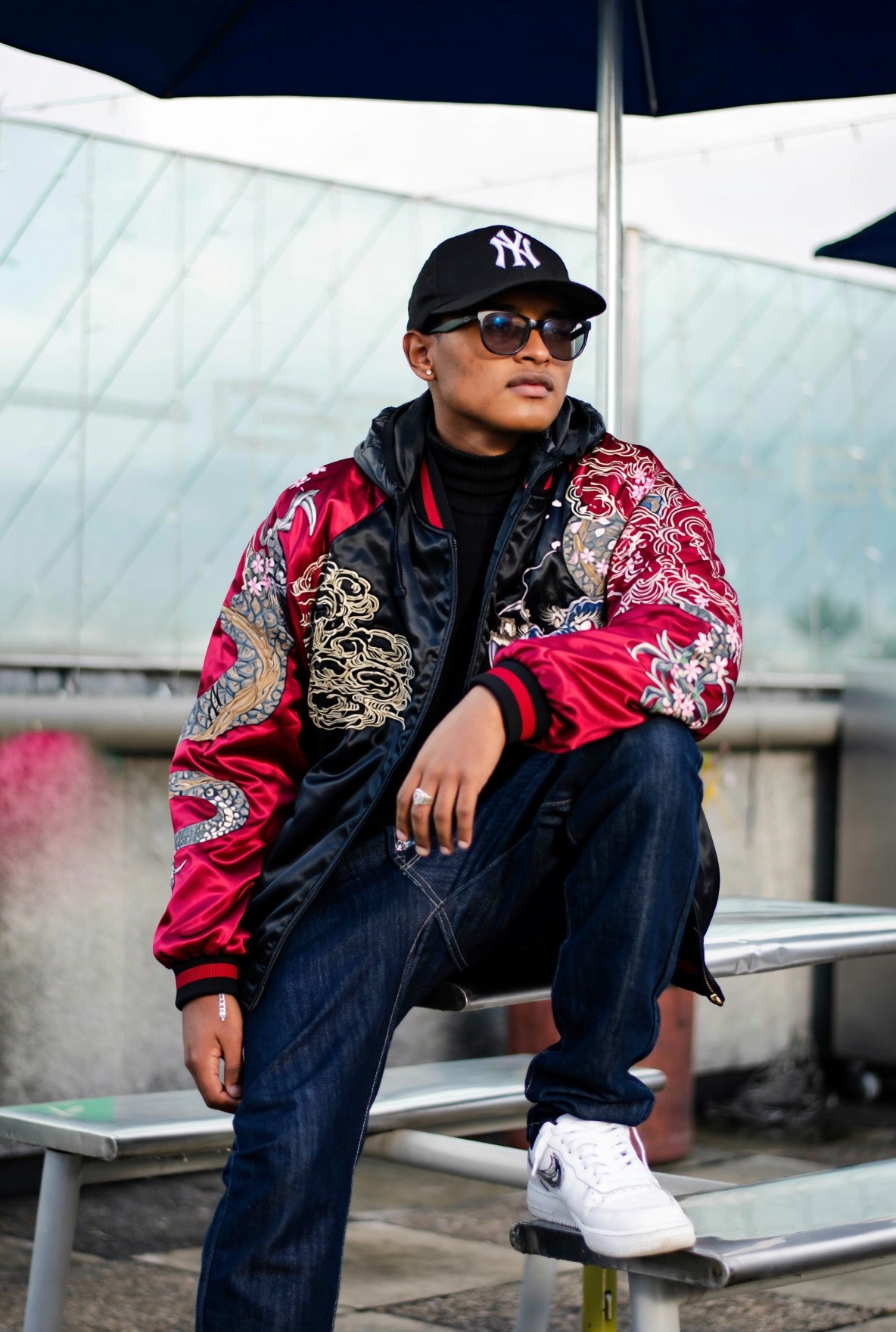 【XXL】 Karakuri Tamashii Reversible Sukajan Jacket – Dragon Embroidery Japan Souvenir Jacket