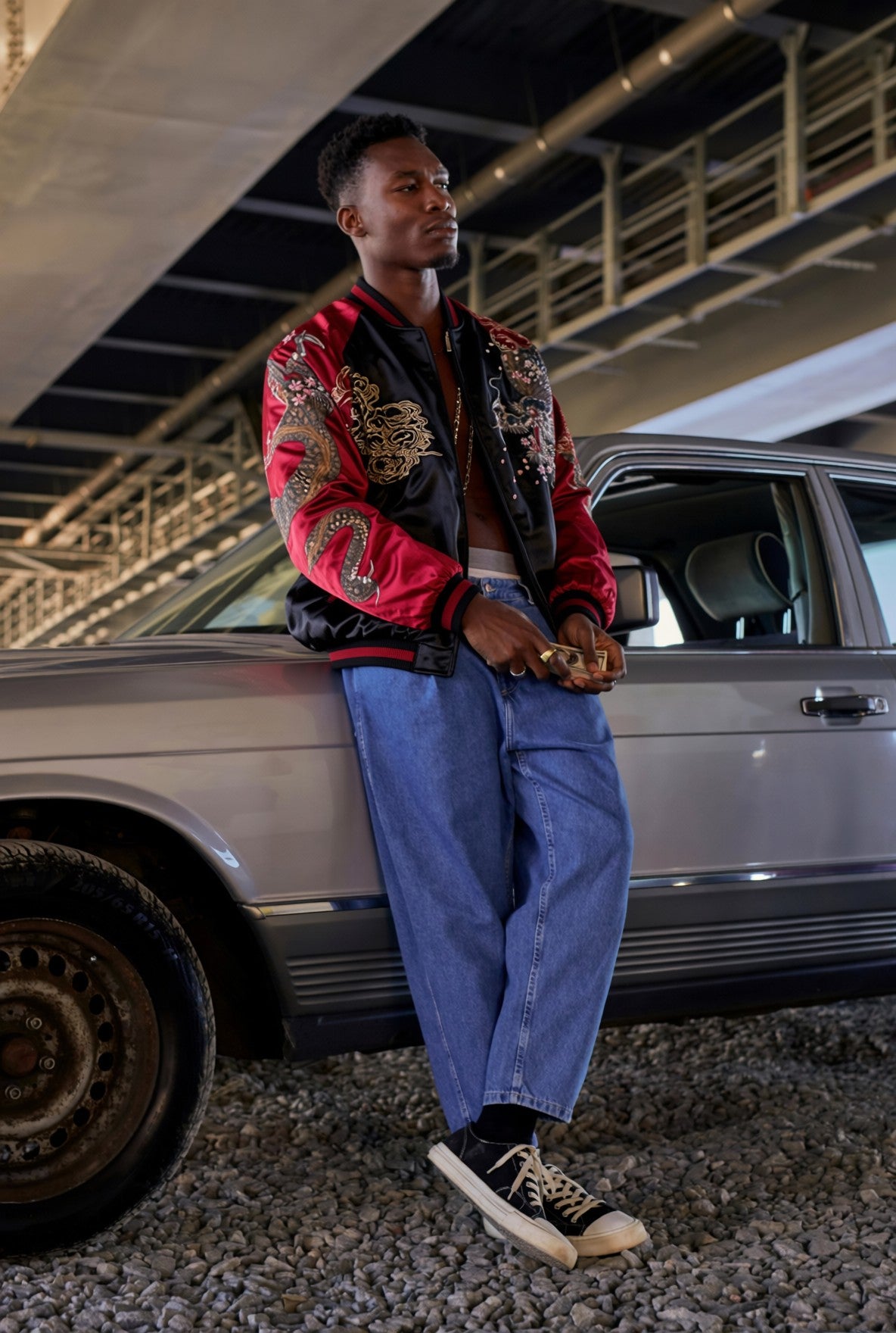 【XXL】 Karakuri Tamashii Reversible Sukajan Jacket – Dragon Embroidery Japan Souvenir Jacket