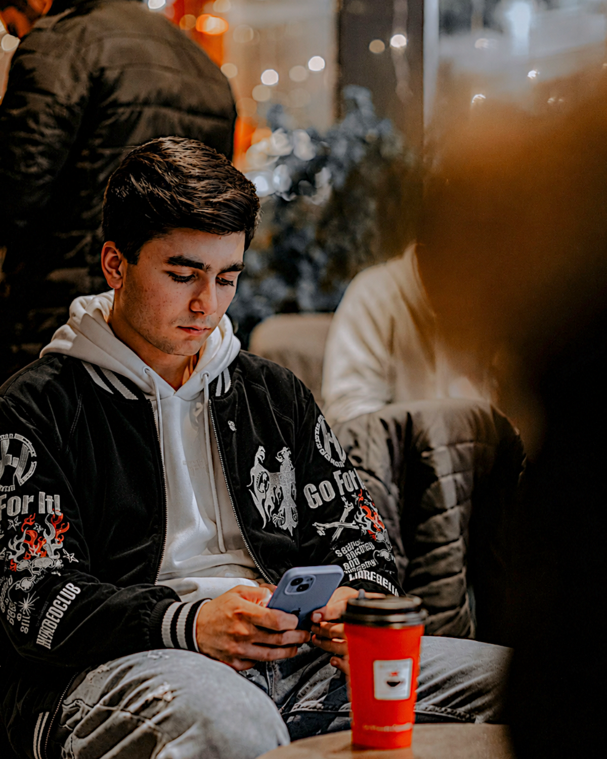 HUNDREDCLUB Black Velvet Sukajan Jacket – Embroidered Phoenix Streetwear Bomber