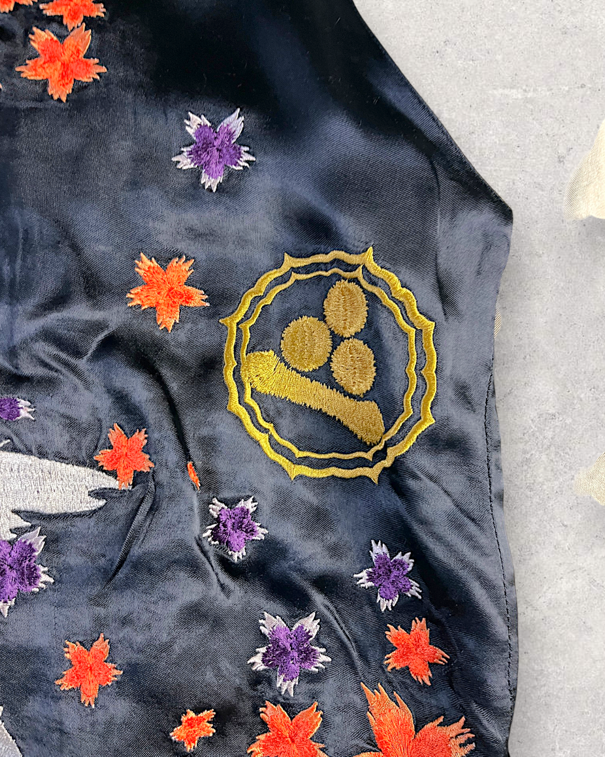 [M] Rare Vintage Sanmaruichi Sukajan Jacket – Reversible Frog  Koi Embroidery