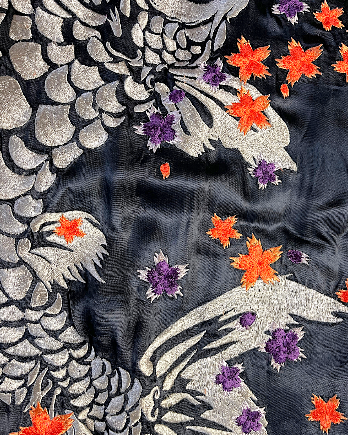 [M] Rare Vintage Sanmaruichi Sukajan Jacket – Reversible Frog  Koi Embroidery