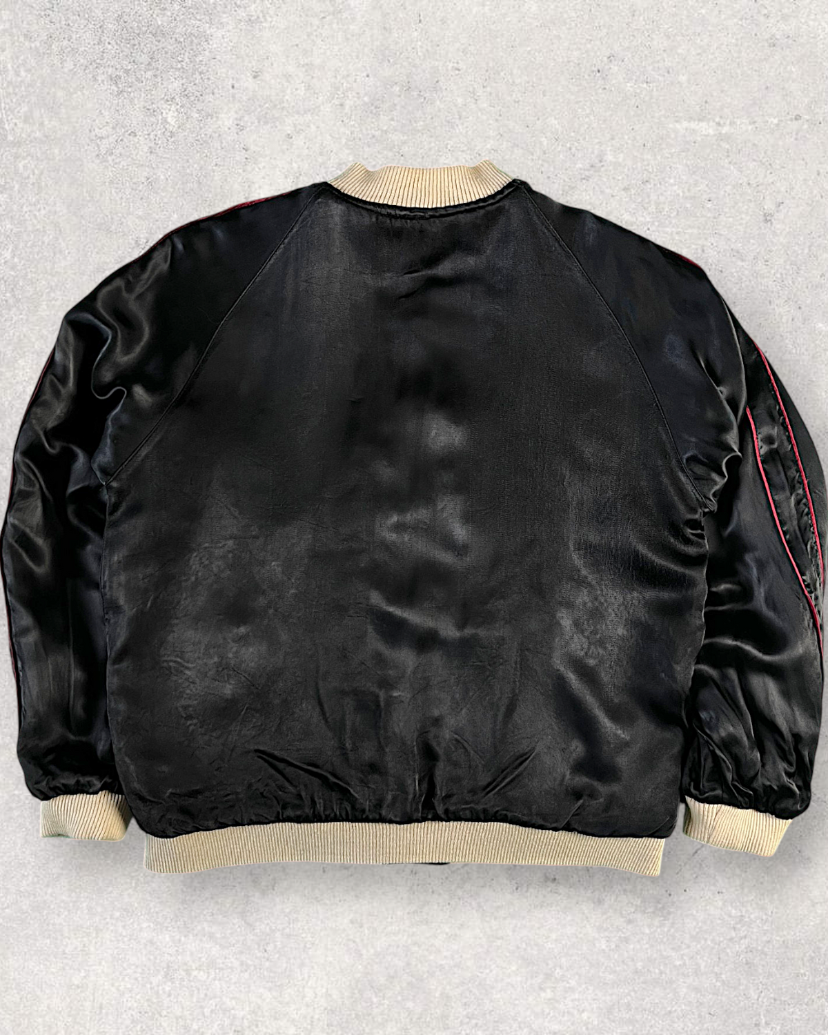 [L] Vintage Dragon & Tiger Sukajan Jacket – Fully Embroidered Reversible Japanese Bomber