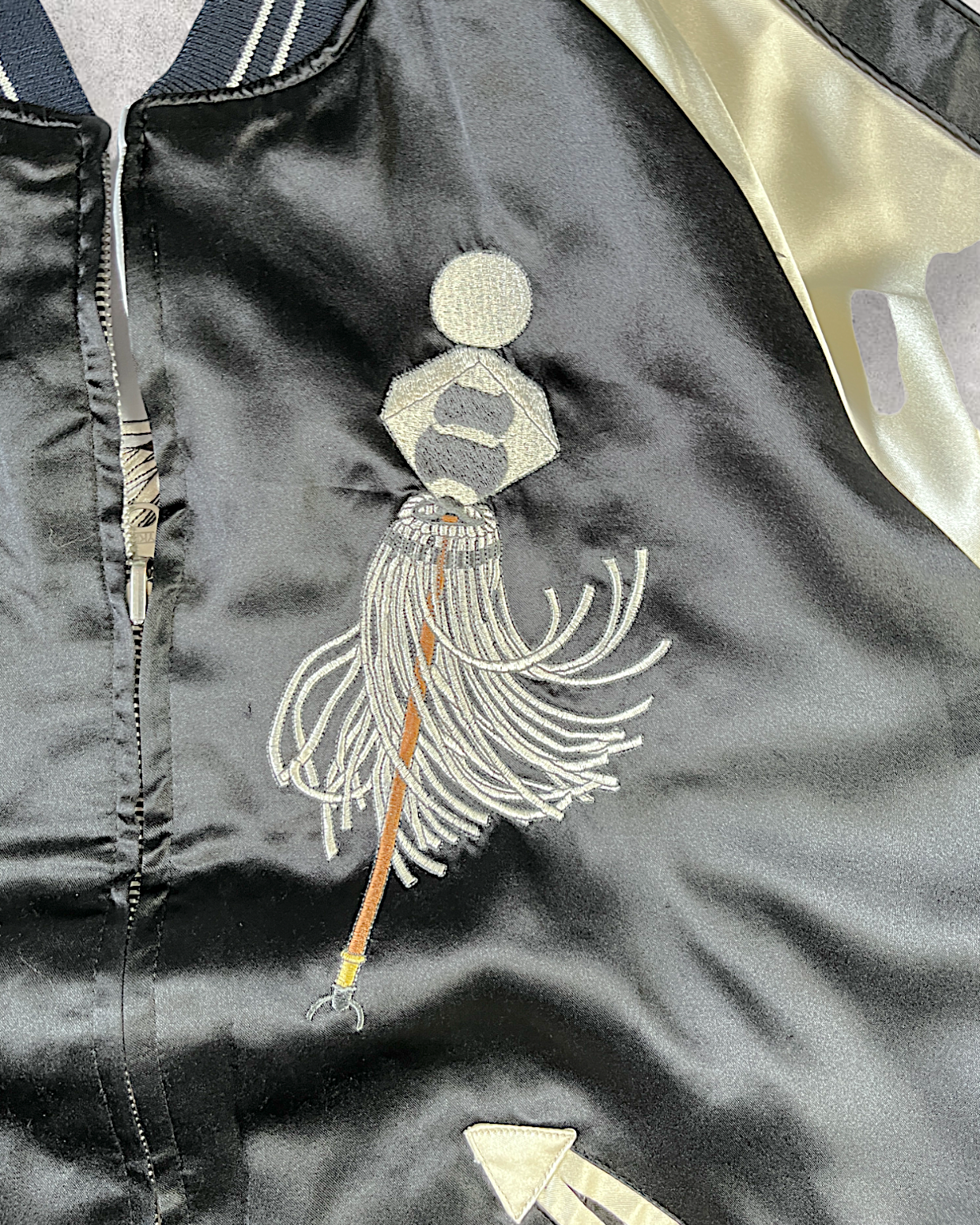 [L] 【One-of-a-Kind】COMME CA Reversible Sukajan – Edo Firefighter Embroidery | Size L Vintage Jacket