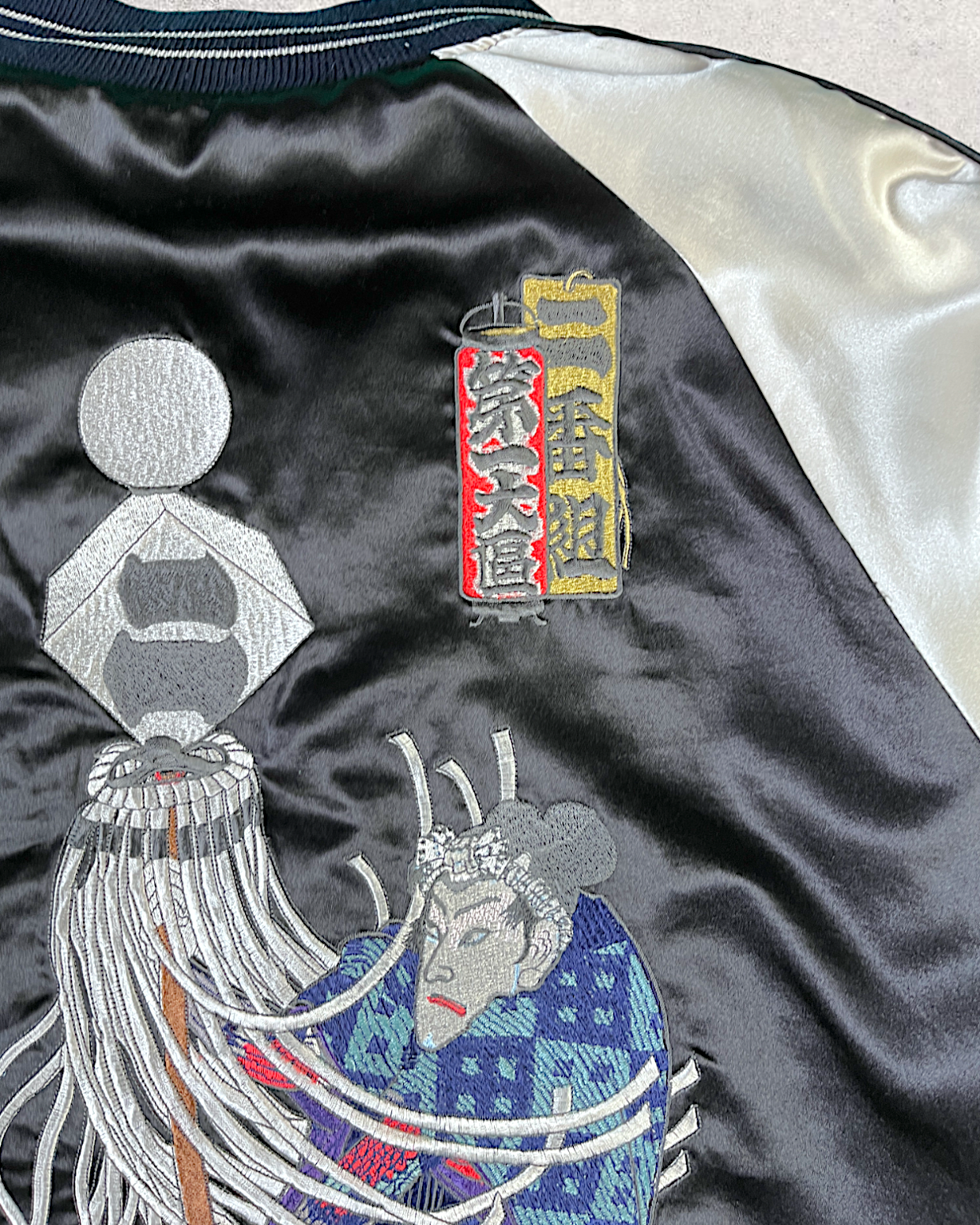 [L] 【One-of-a-Kind】COMME CA Reversible Sukajan – Edo Firefighter Embroidery | Size L Vintage Jacket