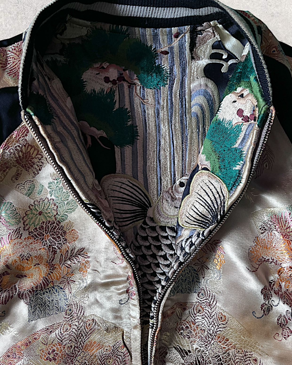Rare Reversible M size Flying Hakurei Koi Bomber jacket sukajan | Autumn/Winter | Vintage