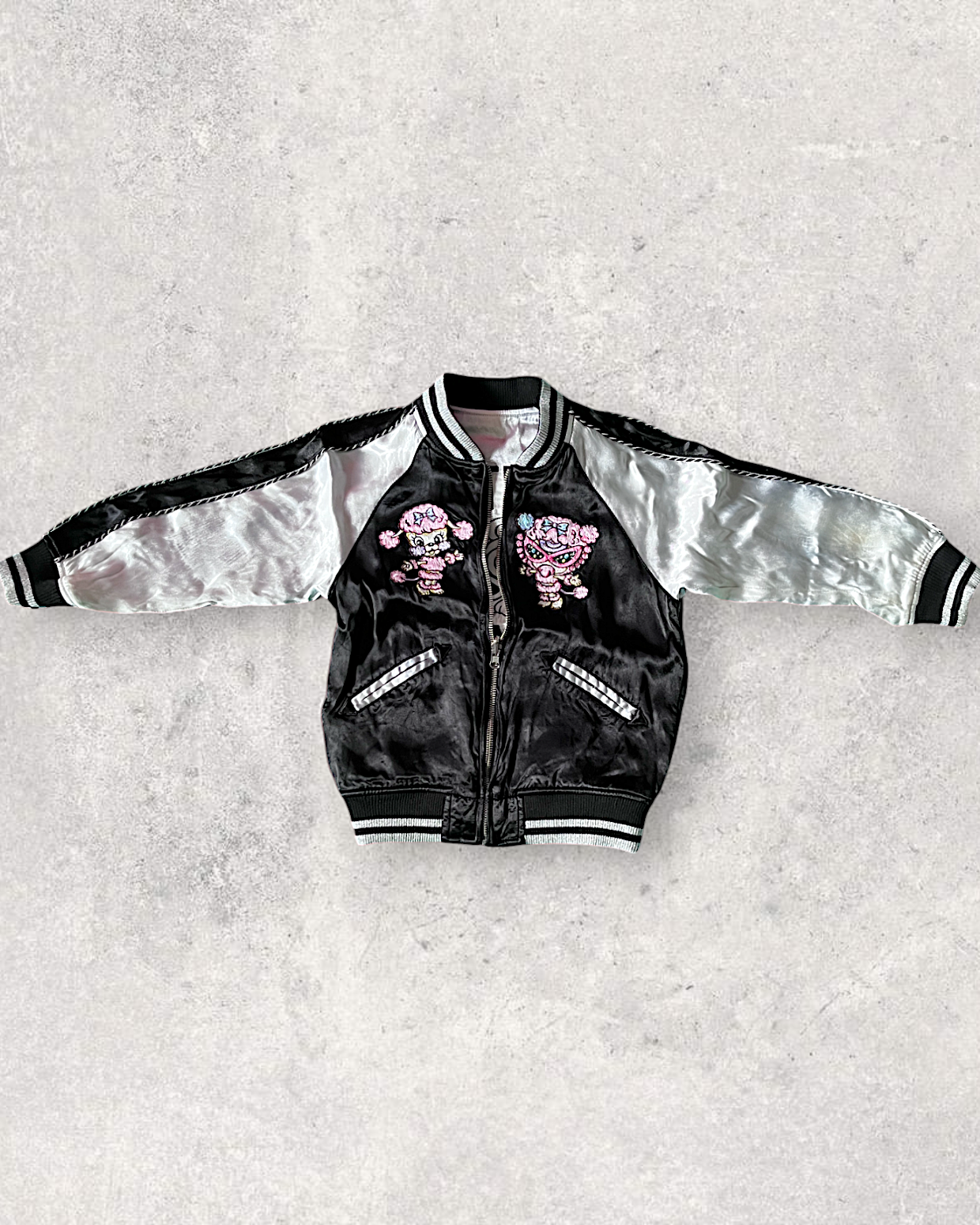 Kids sukajan reversible HYSTERIC GLAMOUR POP'N ROLL PARTY jacket | vintage