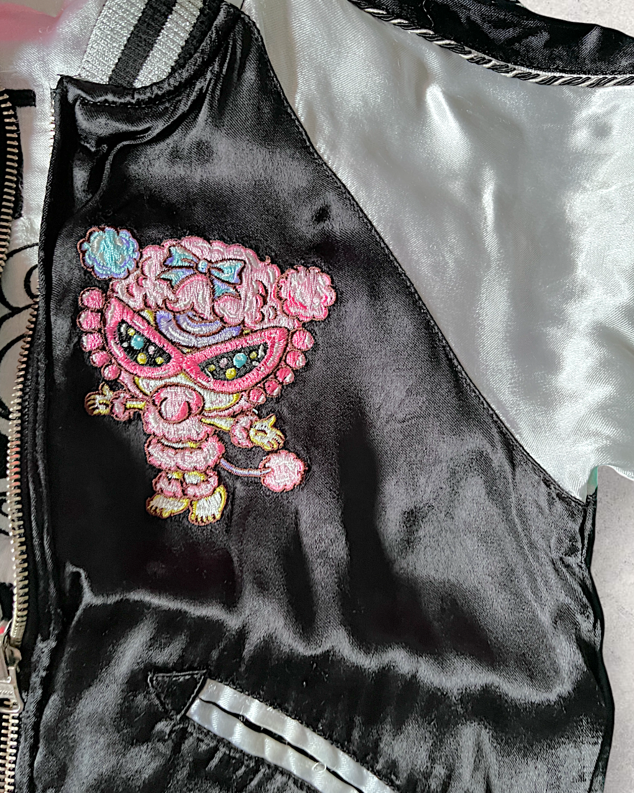 Kids sukajan reversible HYSTERIC GLAMOUR POP'N ROLL PARTY jacket | vintage