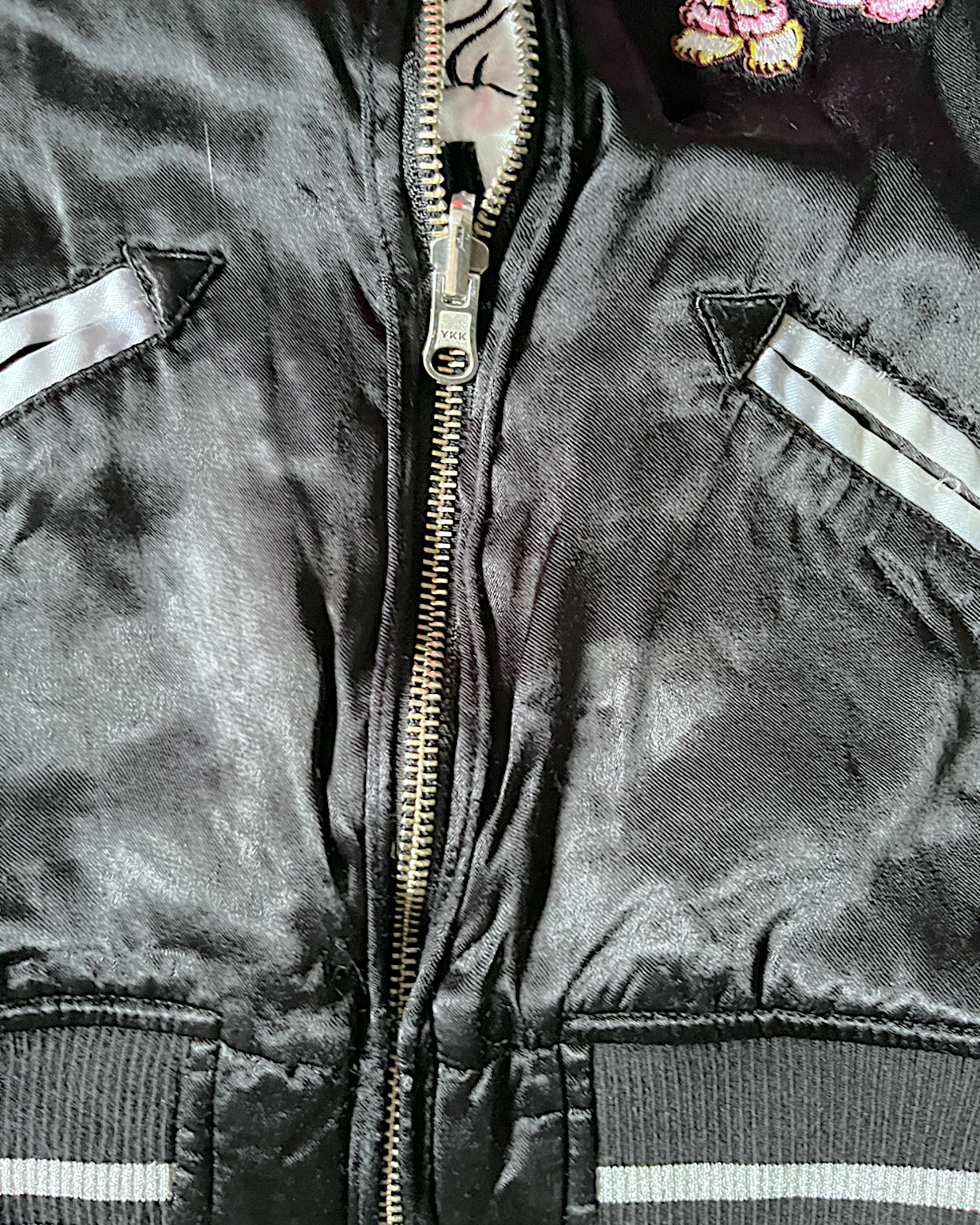 Kids sukajan reversible HYSTERIC GLAMOUR POP'N ROLL PARTY jacket | vintage