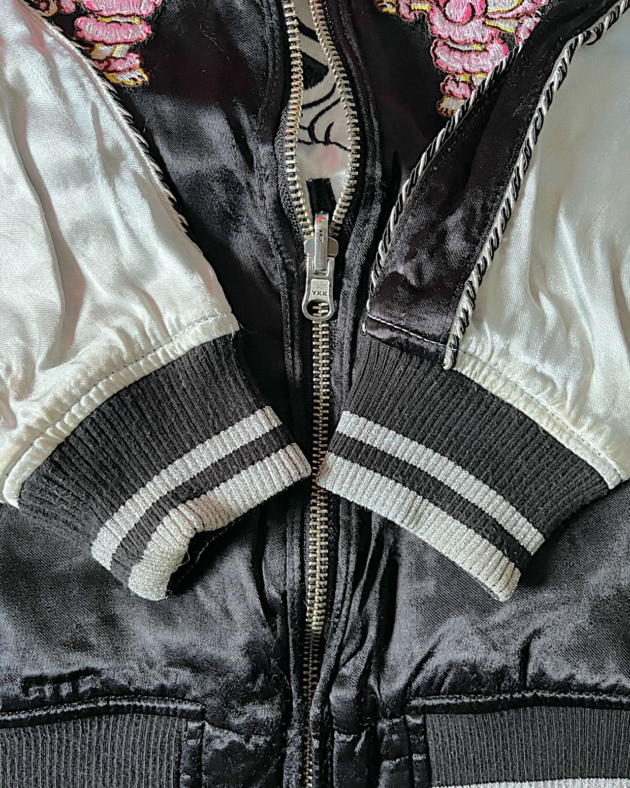 Kids sukajan reversible HYSTERIC GLAMOUR POP'N ROLL PARTY jacket | vintage