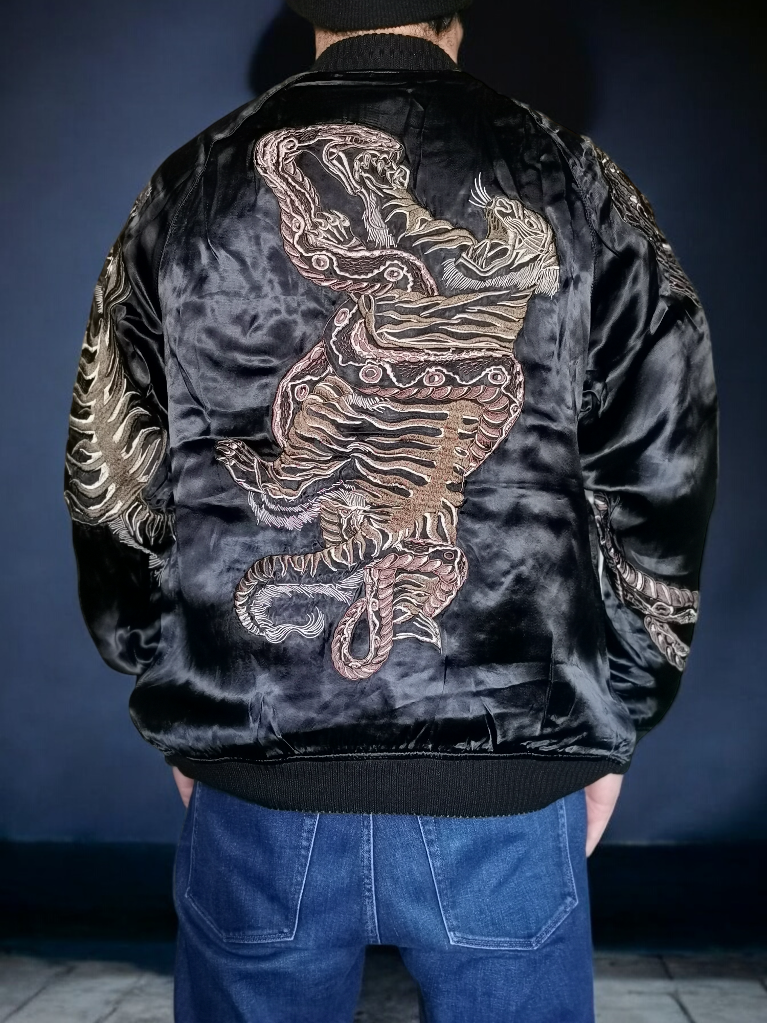 Masa 矢沢永吉 YAZAWA リバーシブル スカジャン 希少L 超美品 Masa様専用 矢沢永吉 YAZAWA リバーシブル スカジャン 希少L 超美品