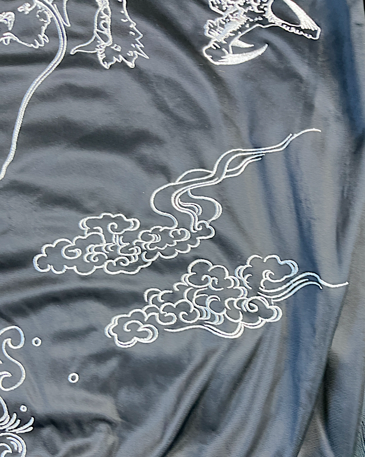 [L] Rare Dragon & Koi Track jacket - Exquisite Japanese Embroidery| Vintage