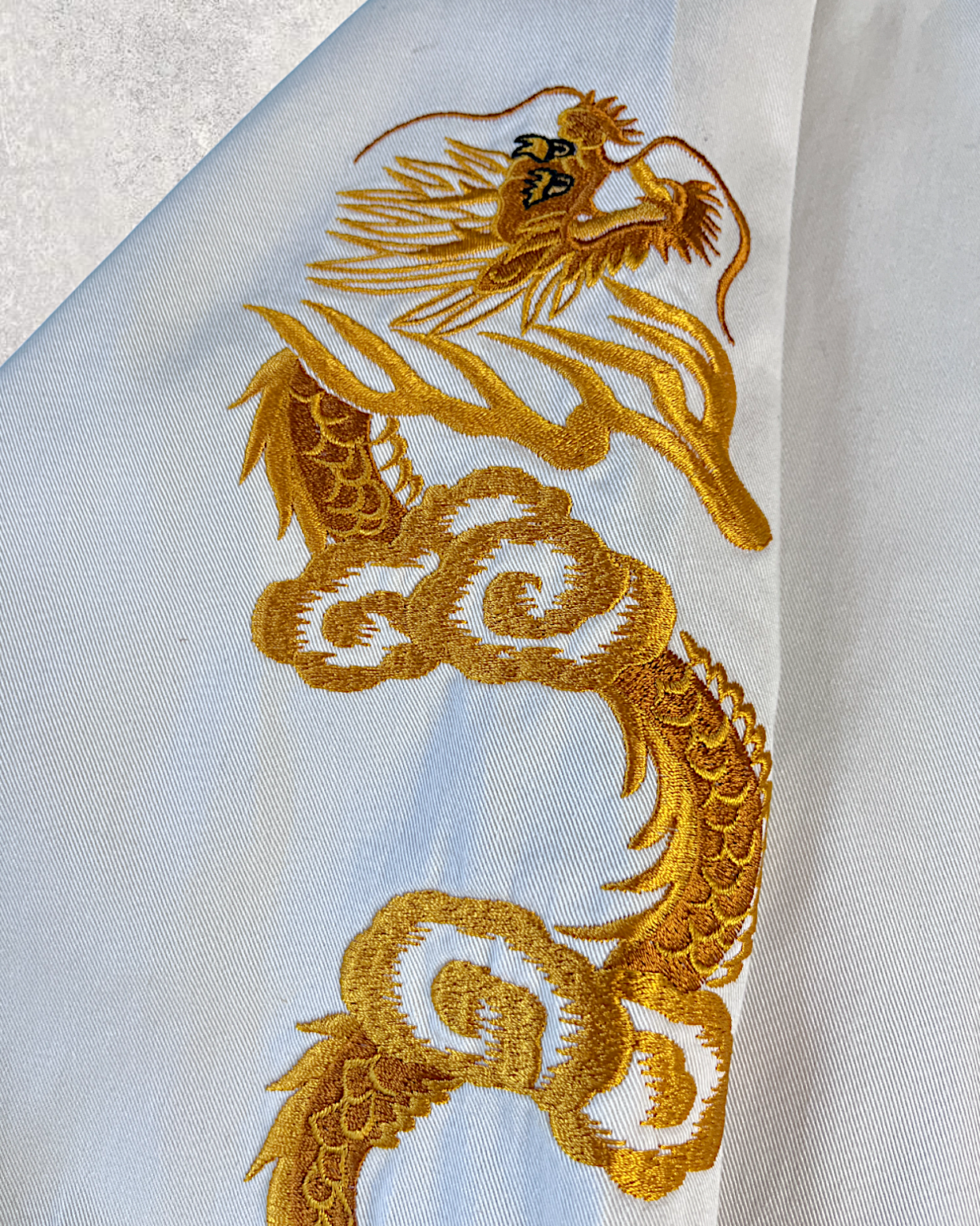 [M]【Rare Vintage】White Tiger & Dragon Embroidered Sukajan - One of a Kind Japanese Style Jacket
