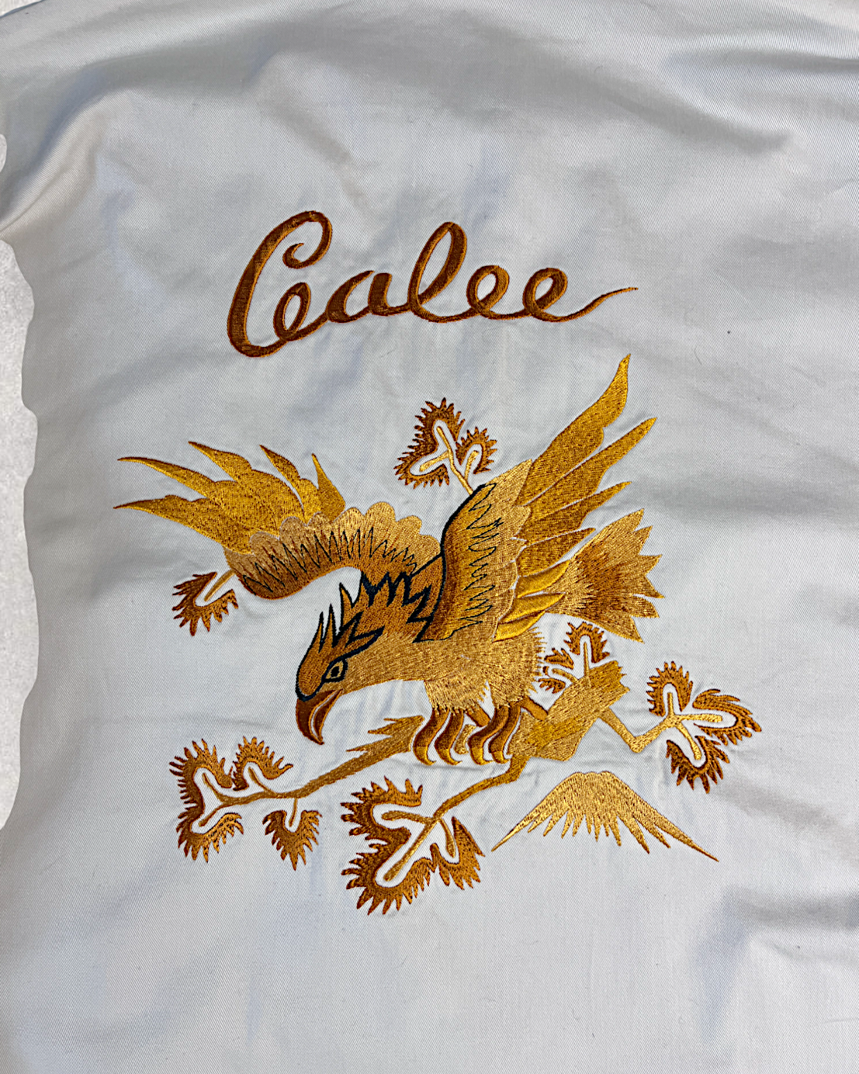 [M]【Rare Vintage】White Tiger & Dragon Embroidered Sukajan - One of a Kind Japanese Style Jacket