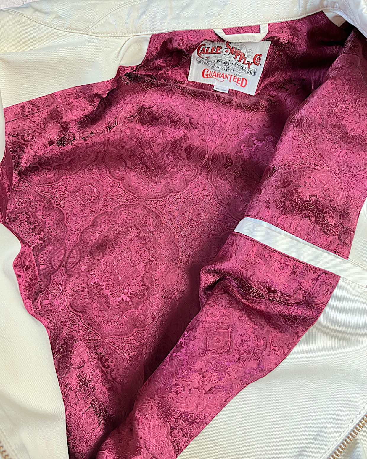 [M]【Rare Vintage】White Tiger & Dragon Embroidered Sukajan - One of a Kind Japanese Style Jacket