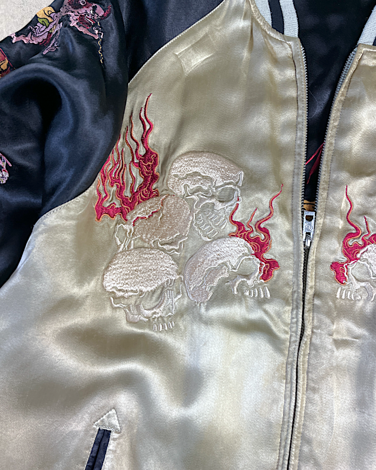 [L]【Stunning】 Hyakki Yagyo Yokai Scroll Reversible Sukajan