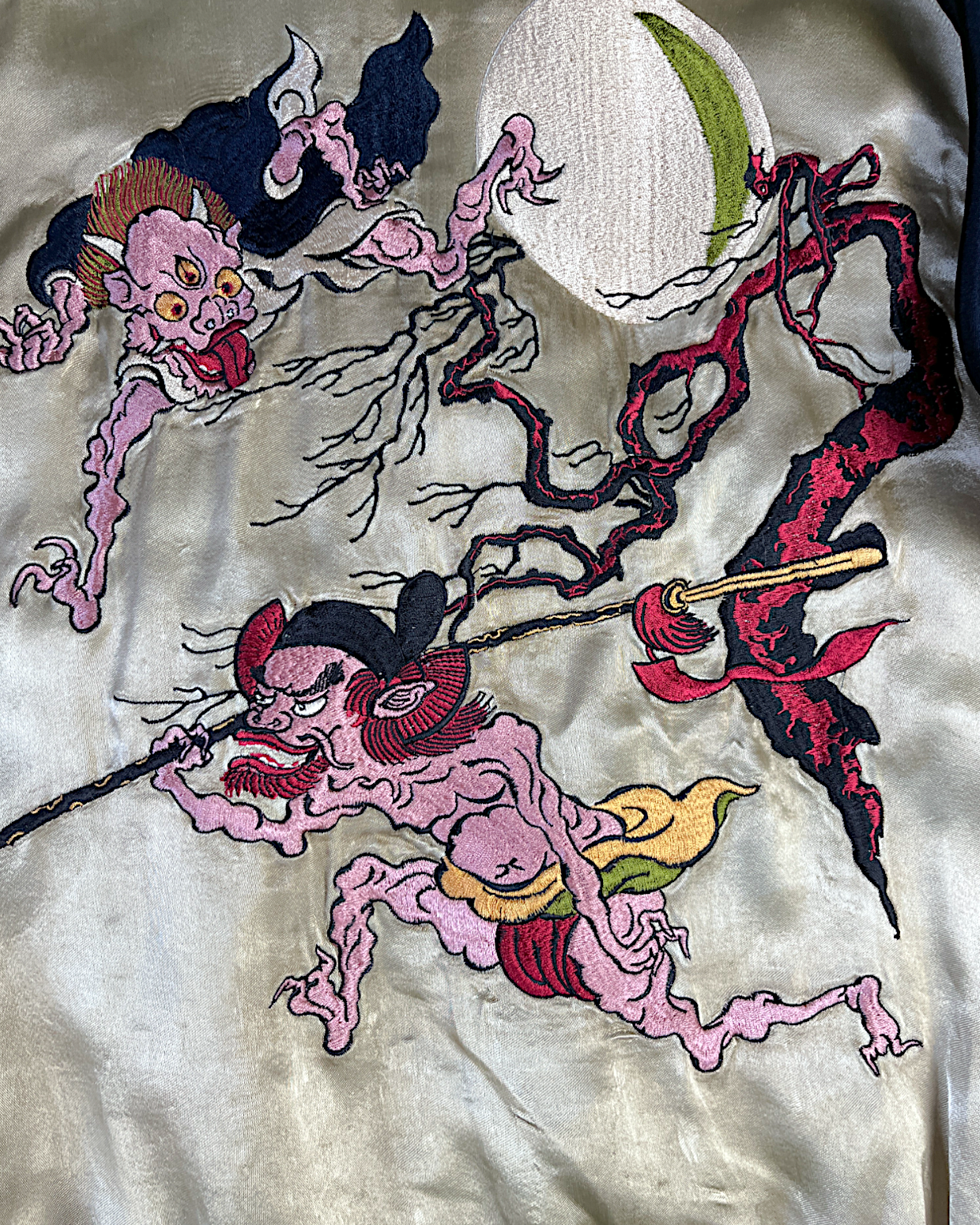[L]【Stunning】 Hyakki Yagyo Yokai Scroll Reversible Sukajan