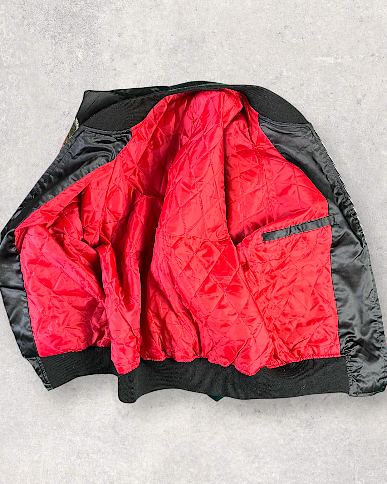 [FREE SIZE]【Authentic Embroidery】Hoshihime Twin Dragons & Clouds Souvenir Jacket Men's Black- Japanese Style